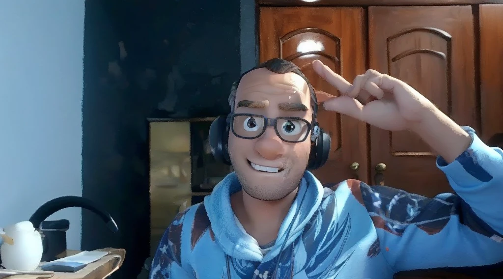 UM HOMEM PARDO ESTILO DISNEY PIXAR , ALTA QUALIDADE, MELHOR QUALIDADE