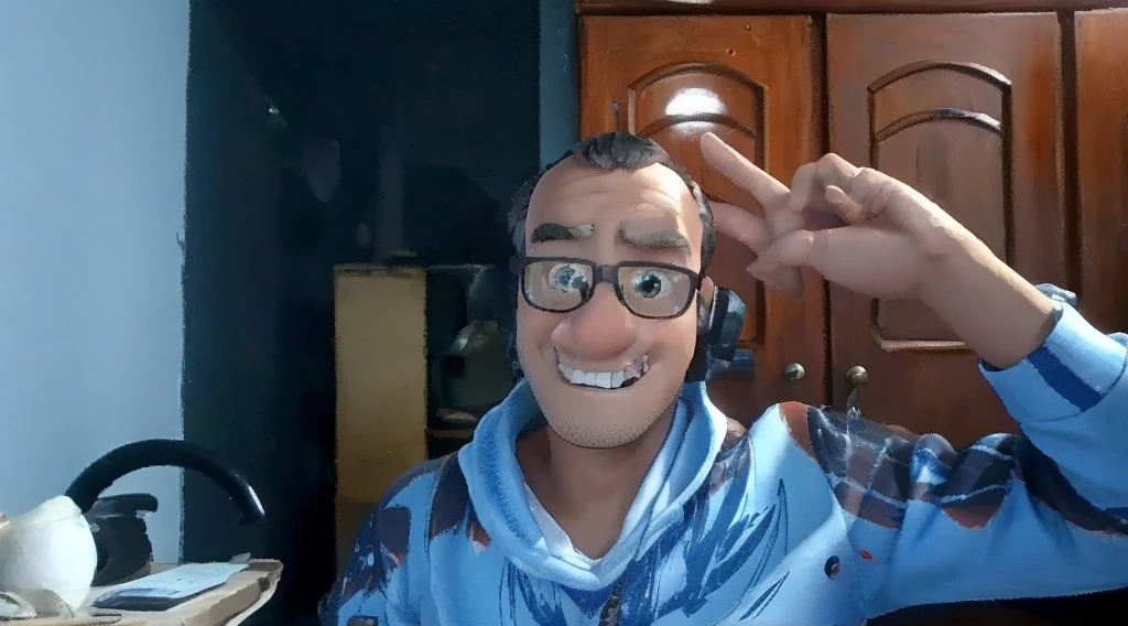 UM HOMEM PARDO ESTILO DISNEY PIXAR , ALTA QUALIDADE, MELHOR QUALIDADE