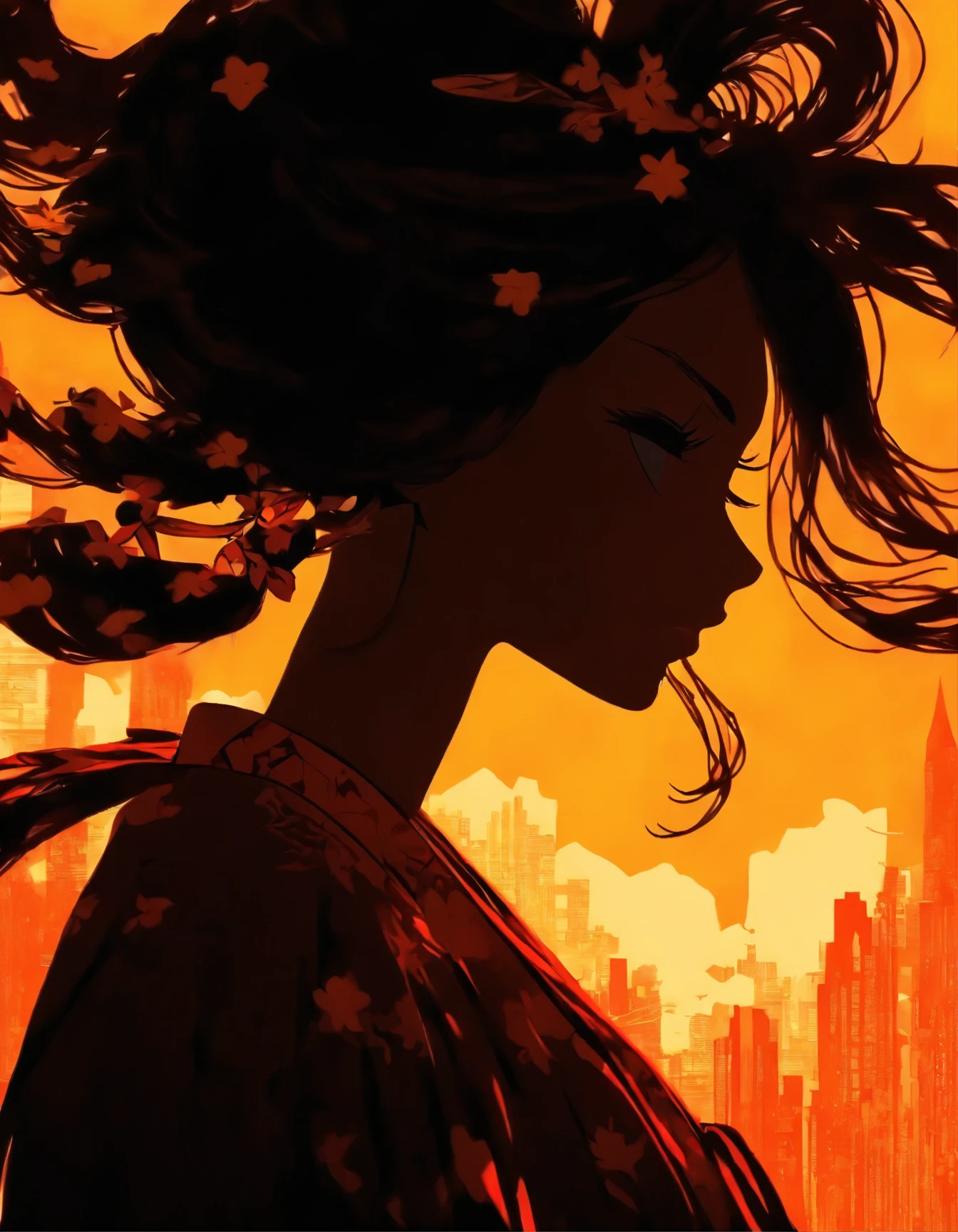 (Silhouette Art,cutouts:1.6)
((( cutting art,A world where only black exists:1.3)
(Cowboy Shot),1 girl,Solo,
(Kimono Girl,profile:1.2),white, Clear and beautiful face,
BREAK
White background