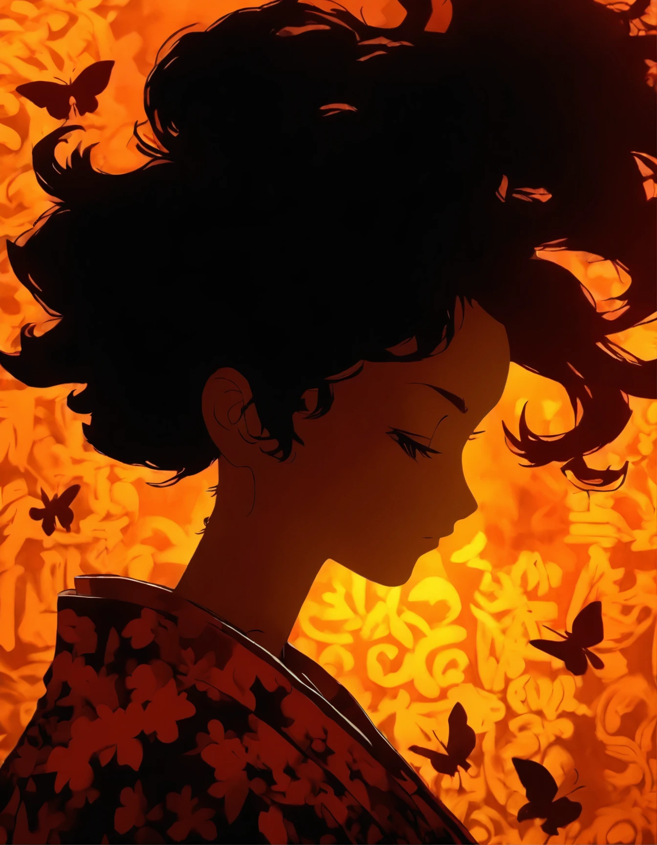 (Silhouette Art,cutouts:1.6)
((( cutting art,A world where only black exists:1.3)
(Cowboy Shot),1 girl,Solo,
(Kimono Girl,profile:1.2),white, Clear and beautiful face,
BREAK
White background