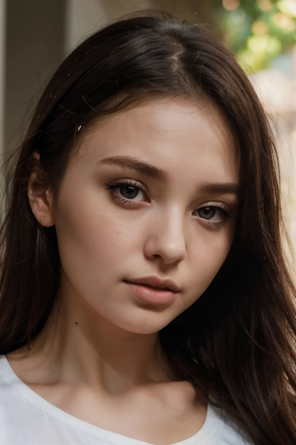 (超High resolution, masterpiece, Anatomically correct, Textured skin, Super Detail, Highest quality, High resolution, 8k, bloom, Front light:1.2, Perfect dynamic composition), (24-years-old, 1 person, Cute and sexy high school teacher, Sexy Face, Long face, Distant eyes, Gentle eyelids, Thin eyebrows, Gentle corner of the eye, Hawk-like nose:1.4, It will totally charm you, Eyes that feel erotic, A taste of beautiful eroticism, Too cute beauty), break, Absurd, One person'Perspective, (Wear a button-up shirt, Grey formal jacket), (Captivating smile:0.8), (View your viewers), (Long Hair, Inward curls, bangs, Smooth Hair), (Beige hair:1.2), (Chest close-up: 1.3), ((Very close relationship:1.4)), Mid-chest, ((Place your hands on the table:1.2, Facing each other across the table:1.2)), ((In the school library)), (Shooting from above:1.2), Keiko Kitagawa