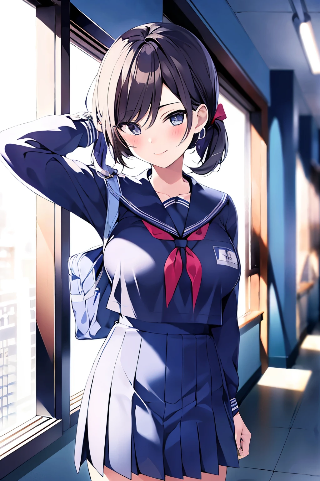 {masterpiece}, {best quality},1girl,school_uniform