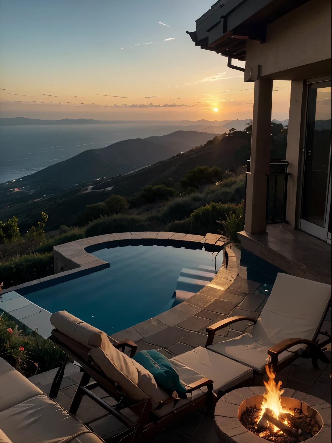 blonde woman in a bikini standing on a balcony overlooking a pool, sexy girl with long blonde hair, great view, picture from behind, view from behind, view from the back, from the back, from back, backview, with long blond hair, blonde goddess, blonde, shot from the back, long shot from the back, a gorgeous blonde, photo from behind