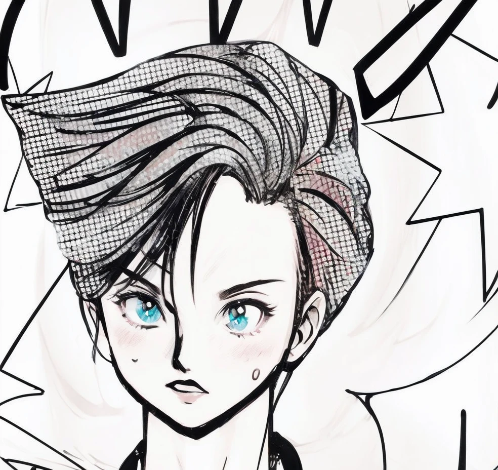 Growart: 1.0), (bright, sketch, drawing: 1.0), 1 girl, bangs, red eyes bright relucent light in hair, blush, clavicle, hair between eyes, long hair, looking at the viewer, good, open your mouth, pink hair, portrait, shiny, shiny hair, side ponytail,