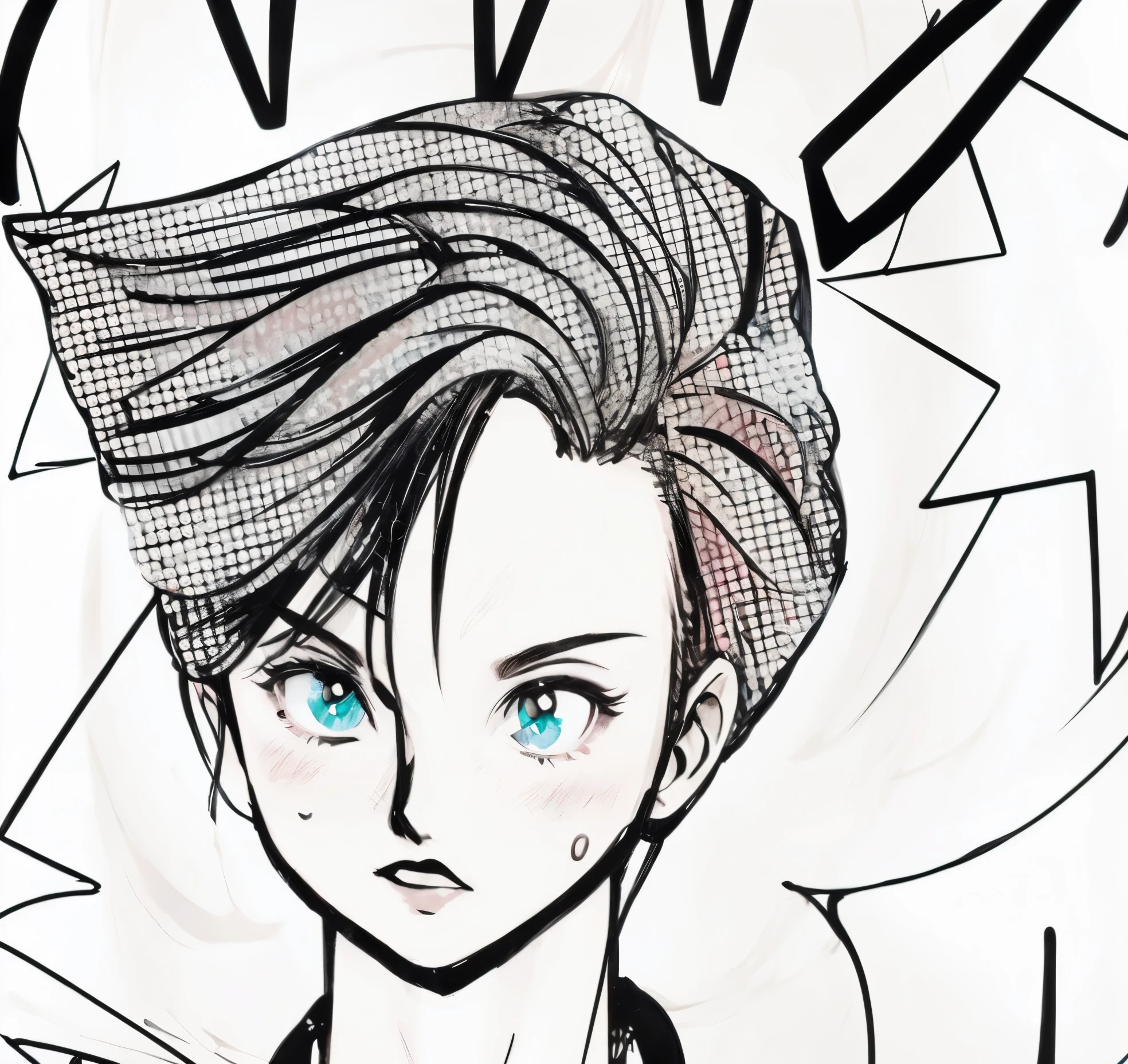 Growart: 1.0), (bright, sketch, drawing: 1.0), 1 girl, bangs, red eyes bright relucent light in hair, blush, clavicle, hair between eyes, long hair, looking at the viewer, good, open your mouth, pink hair, portrait, shiny, shiny hair, side ponytail,