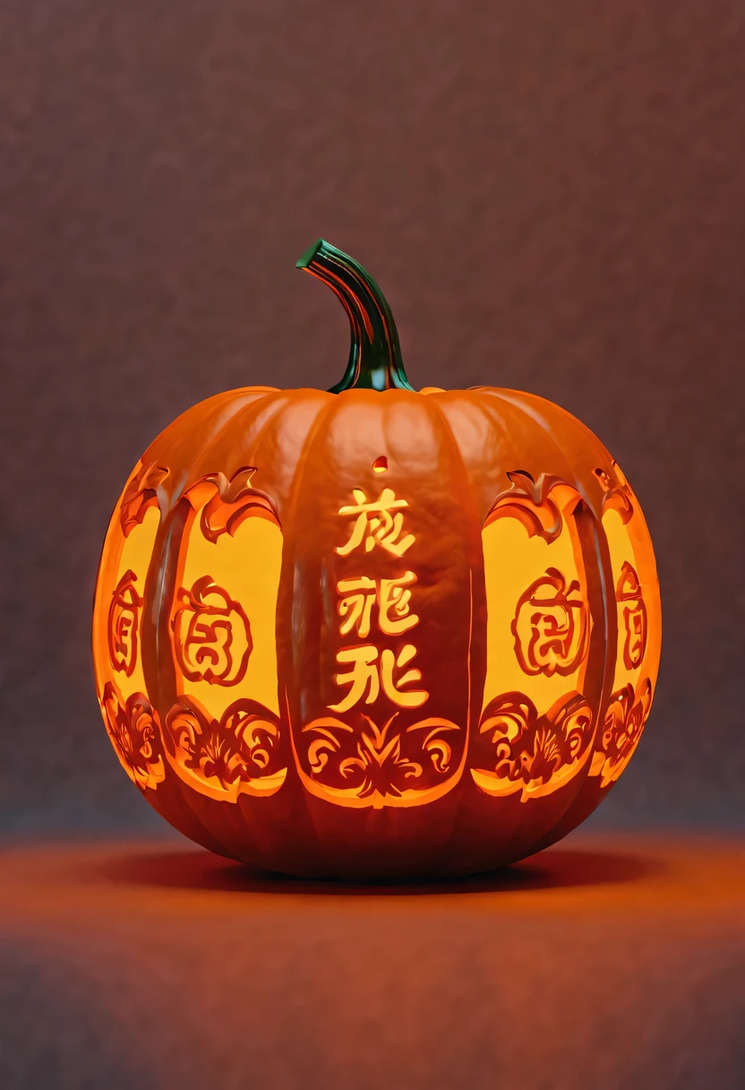 (best quality,4K,8k,high resolution,masterpiece:1.2),Super detailed,actual:1.37,pumpkin lantern,pumpkin relief,pumpkin art,Embossed art,meticulous relief,natural pumpkin color,desktop decorations