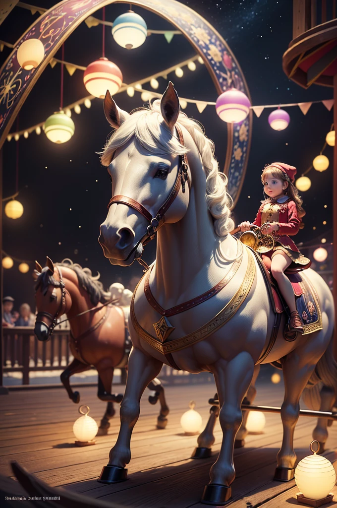 (best quality,4k,8k,highres,masterpiece:1.2),ultra-detailed,(realistic,photorealistic,photo-realistic:1.37),vivid colors,HDR,UHD,studio lighting,sharp focus,physically-based rendering,extreme detail description,professional,bokeh,portraits,Toy Store Window Display Will-O'-The-Wisp,portrait art,children,imaginative,dreamlike scene,colorful display,magic toys,whimsical dolls,playful stuffed animals,sparkling lights,enchanted atmosphere,curious kids,wonderment,joyful expressions,wide-eyed wonder,pure innocence,spinning carousels,merry-go-round,flashing neon signs,teddy bears,happy games,carousel horses,flying kites,paper planes,floating bubbles,shimmering laughter,toy train set,wooden rocking horse,childhood nostalgia,endless imagination,mystical wonderland,node light trails,delightful memories,exploring hidden treasures,fairytale ambiance,soft glow,warm and inviting,cheerful music,animated displays,floating balloons,magical backdrop,delicate hand-painted details,playful interactions,delightful surprises,whirling spinning tops.