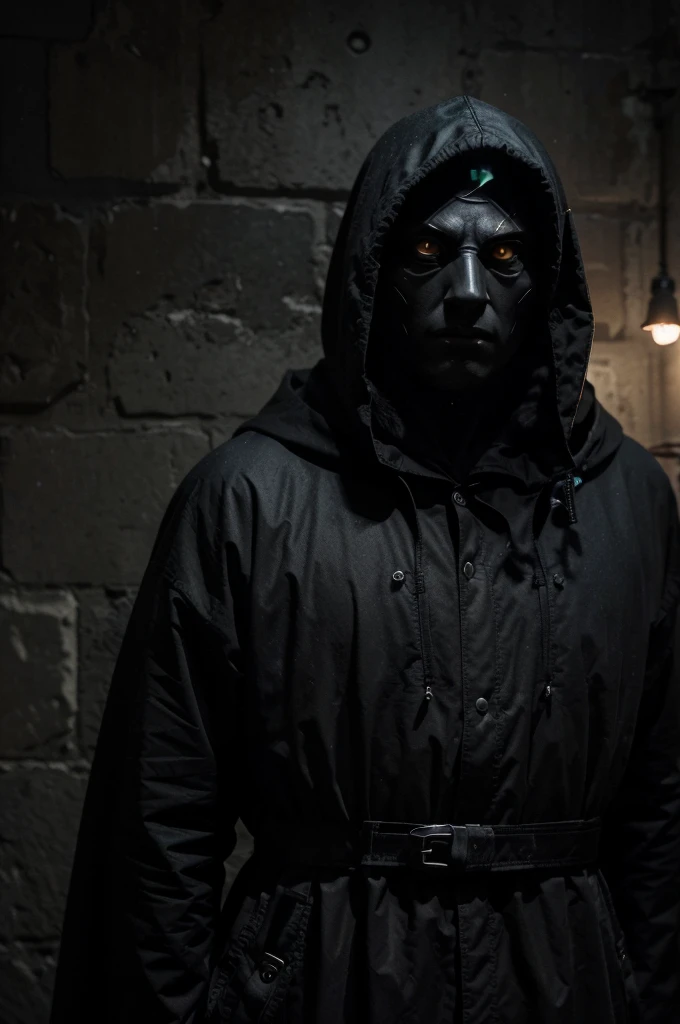 Create an image of a nocturnal character inspired by Moon Knight, but instead of the moon, he's associated with art. The character wears a dark, mysterious costume, with artistic motifs on his coat. Make sure the character's face is visible, highlighting his unique nocturnal expression. He holds a brush or pencil in one hand, ready to create art in the dark of night. The background should reflect a nocturnal atmosphere, with stars and artistic sparkles.
