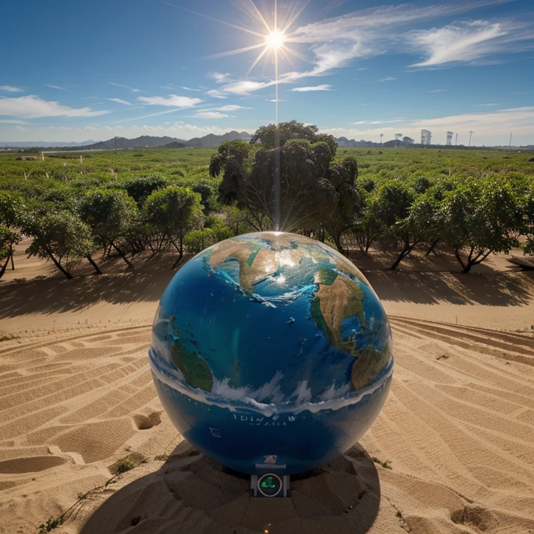 Planeta Terra sendo vaporizado pelo Sol.