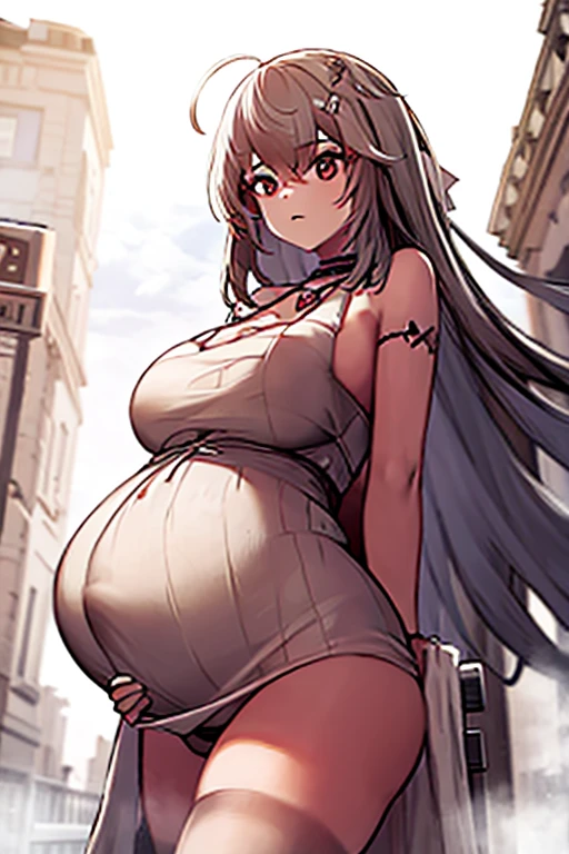 ((pregnant woman)), daytime, outdoor, Upper body