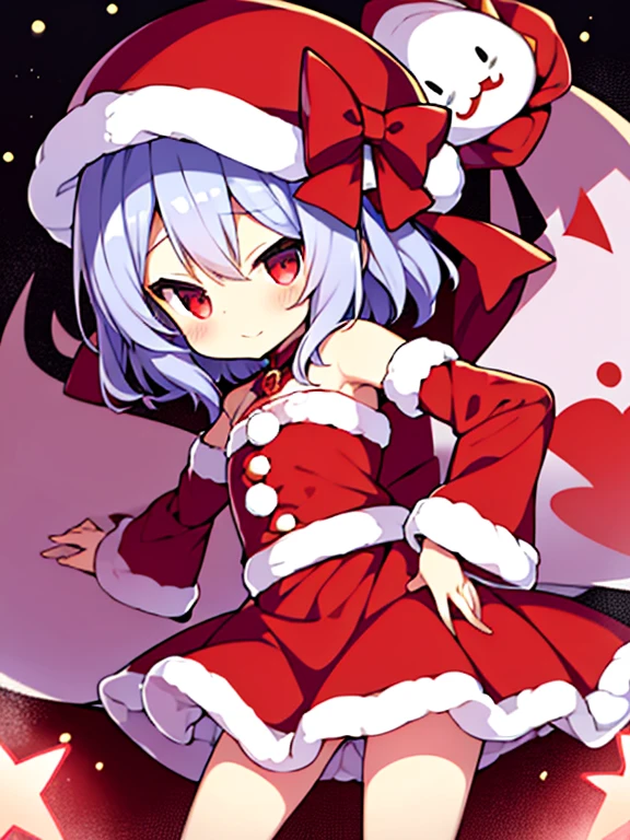 best quality、remilia scarlet、cute、****、santa costume