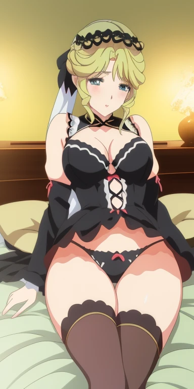 anime girl in lingerie laying on bed with her legs crossed, seductive anime girl, small curvy , anime moe artstyle, top rated on pixiv, ecchi, beautiful alluring anime woman, noire, pixiv 3dcg, fine details. girls frontline, oppai, popular on pixiv, noire moody scene, marin kitagawa fanart