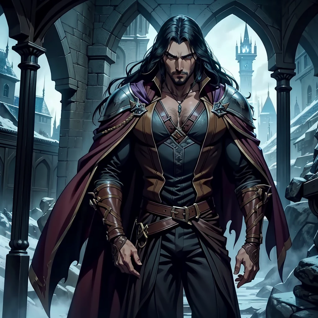 Castlevania Lord of the shadows hyper realistic super detailed men discussion cenimatic scènes cinématique movie sharp detailed