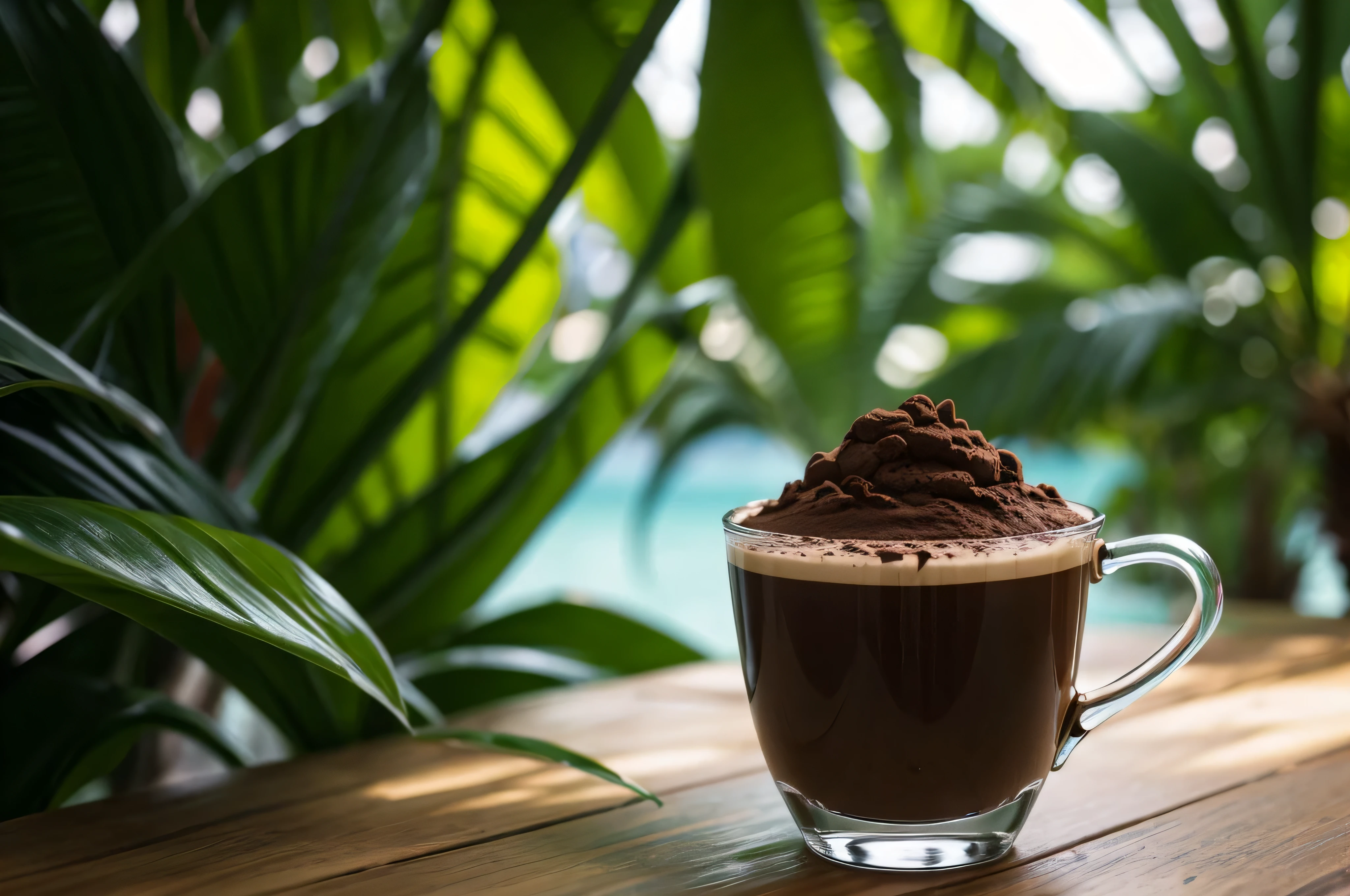 cocoa,  tropical, depth of field, dynamic lighting, realistic