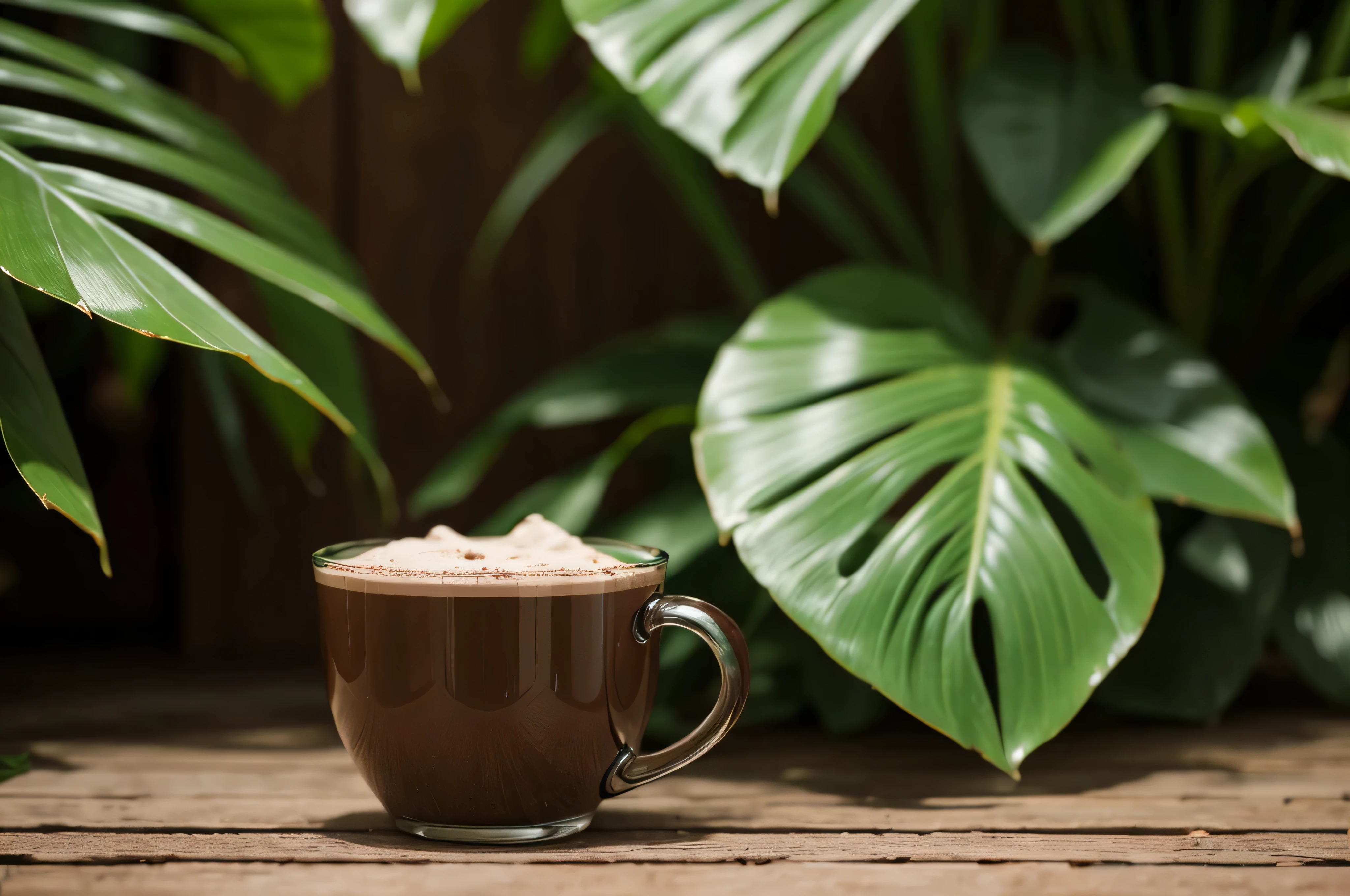 cocoa, tropical, depth of field, dynamic lighting, realistic