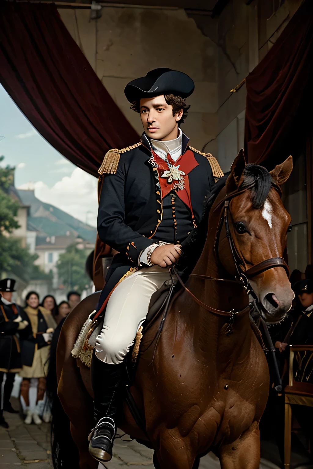 Napoleon Bonaparte on a horse