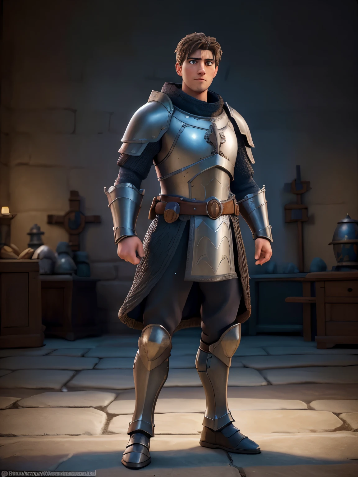 best quality,4k,8k,highres,masterpiece:1.2), (realistic,photorealistic,photo-realistic:1.37), detailed armor, shining armor, confident pose, powerful stance, sharp eyes, proud expression, ancient medieval knight, historical character, epic, heroic atmosphere, illuminated by sunlight, dramatic lighting, vibrant colors, intricate details, battle-ready, medieval warrior, elegant knight, majestic presence, chivalrous demeanor, chainmail armor, polished, authentic depiction, aged battle scars, ancient flag flying high, medieval landscapes, stoic personality, honorable knight, decorated breastplate, knight templar's cross, formidable presence, armor with engraved motifs. Full body lenght portrait, no background.