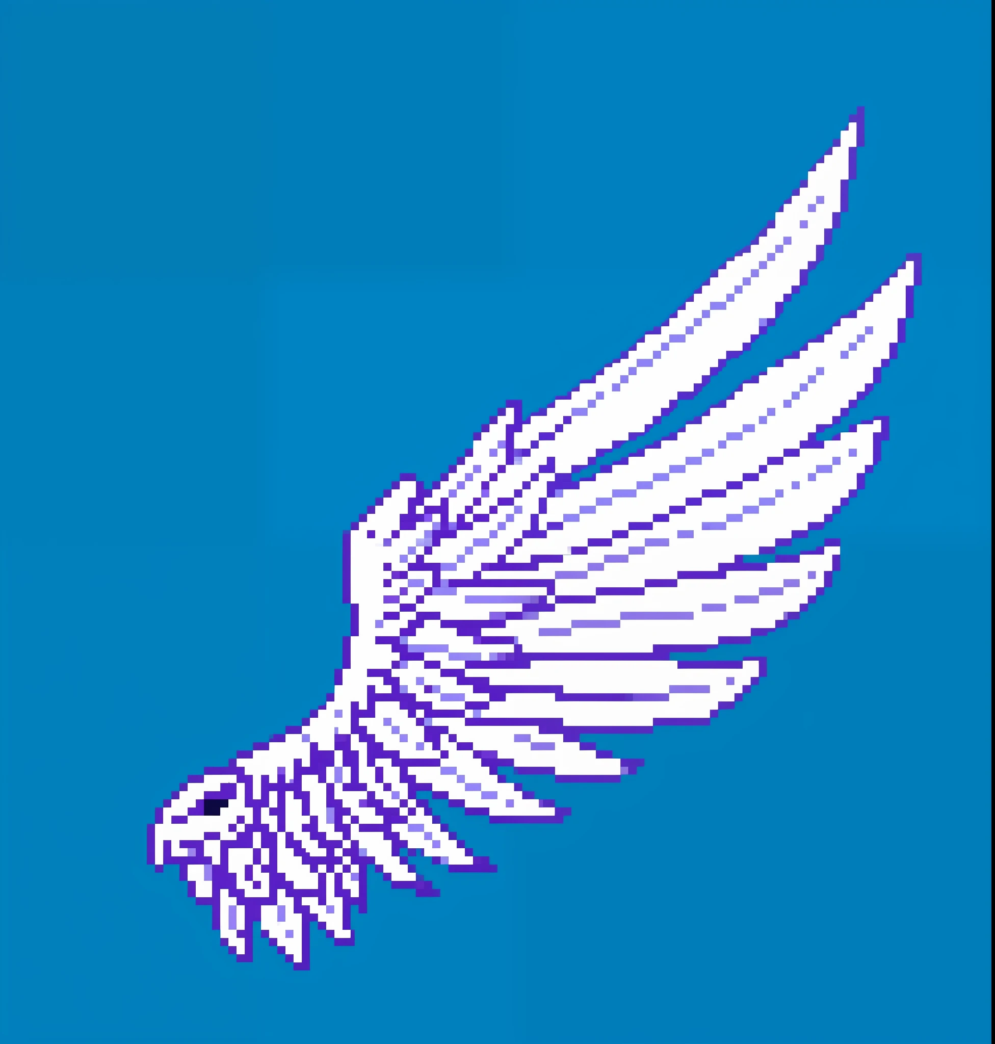 ms art of angel wing, ms paint, pixel art