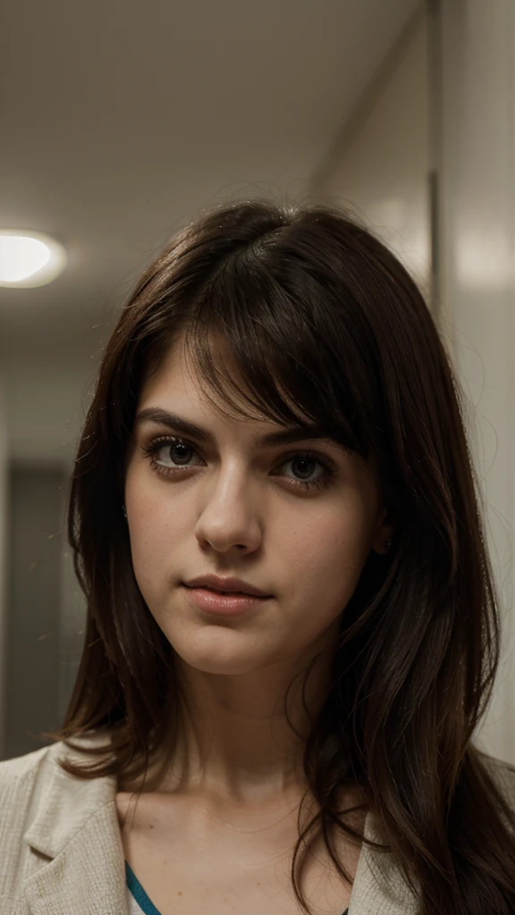 Alexsandra Daddario realista, ultra detalhado, deitada, retrato de perfil