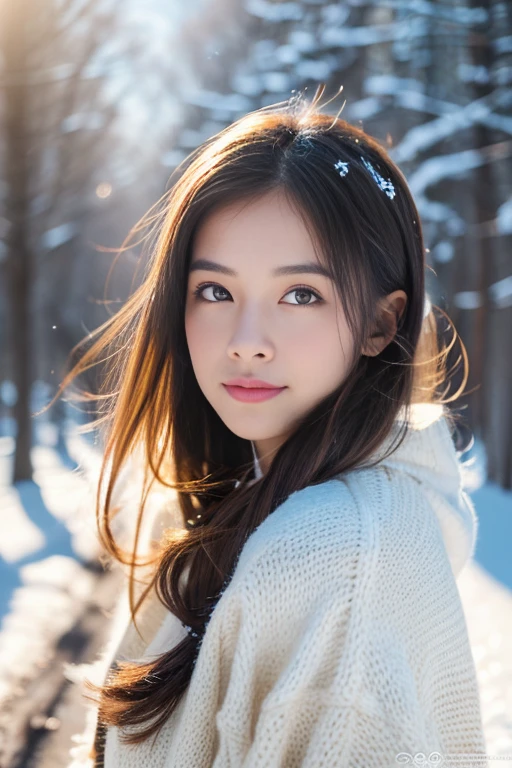 (best quality,highres:1.2),ultra-detailed,(realistic:1.37),(HDR:1.1),professional,portrait,artistic,crisp,beautiful,contrast,cool tone,soft lighting,radiant,calm,serene,natural beauty,lush surroundings,snow-covered landscape,subtle shadows,natural skin tones,naked branch,delicate snowflakes,ski tracks,exquisite details,peaceful atmosphere,winter wonderland,warm and cozy,subtle expressions.