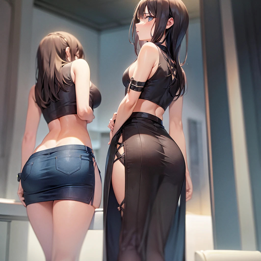 Girl showing her buttocks 