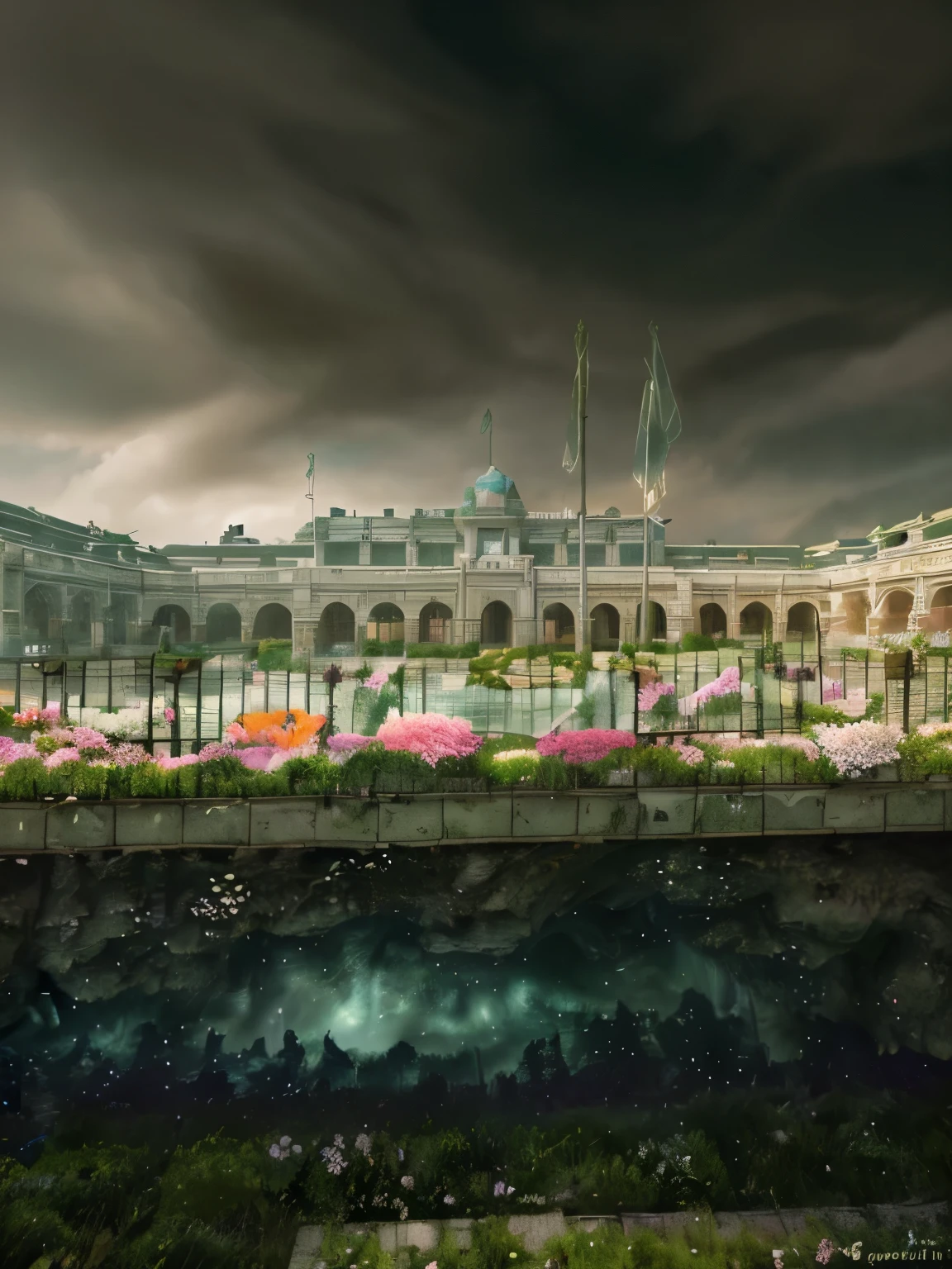 make it into fantasy art floral envirnoment