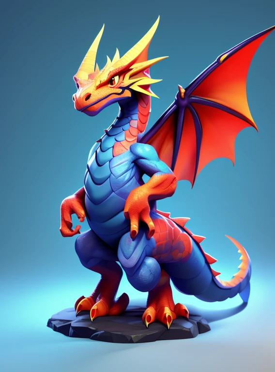 3dcharacter, colorful, dragon,(full body:1.2),simple background, masterpiece,best quality,