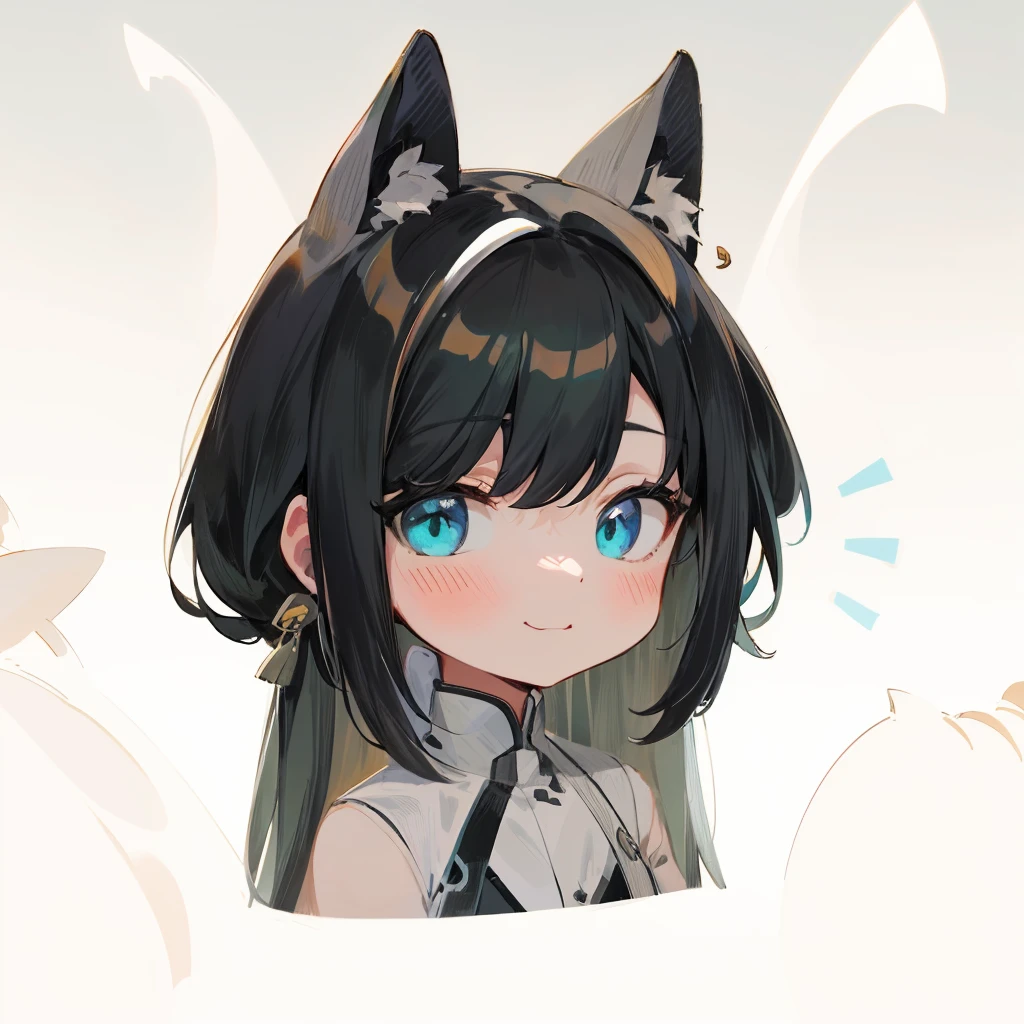 do anime com cabelo preto e orelhas de gato de colarinho branco, Anime meninarelhas de gato, estilo de arte anime moe, cute Gato de animegirl, menina com o de gato, impacto de ayaka genshin, beautiful Gato de animegirl, dos arknights, Gato de animegirl, Gato de anime, muito linda garota Anime Cat, anime digital illustration, Guweiz, Anime estilizado