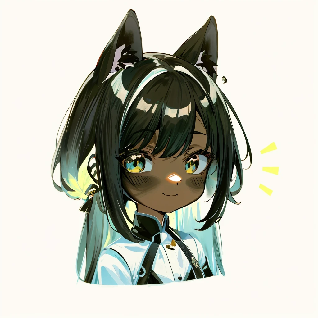 do anime com cabelo preto e orelhas de gato de colarinho branco, Anime meninarelhas de gato, estilo de arte anime moe, cute Gato de animegirl, menina com o de gato, impacto de ayaka genshin, beautiful Gato de animegirl, dos arknights, Gato de animegirl, Gato de anime, muito linda garota Anime Cat, anime digital illustration, Guweiz, Anime estilizado