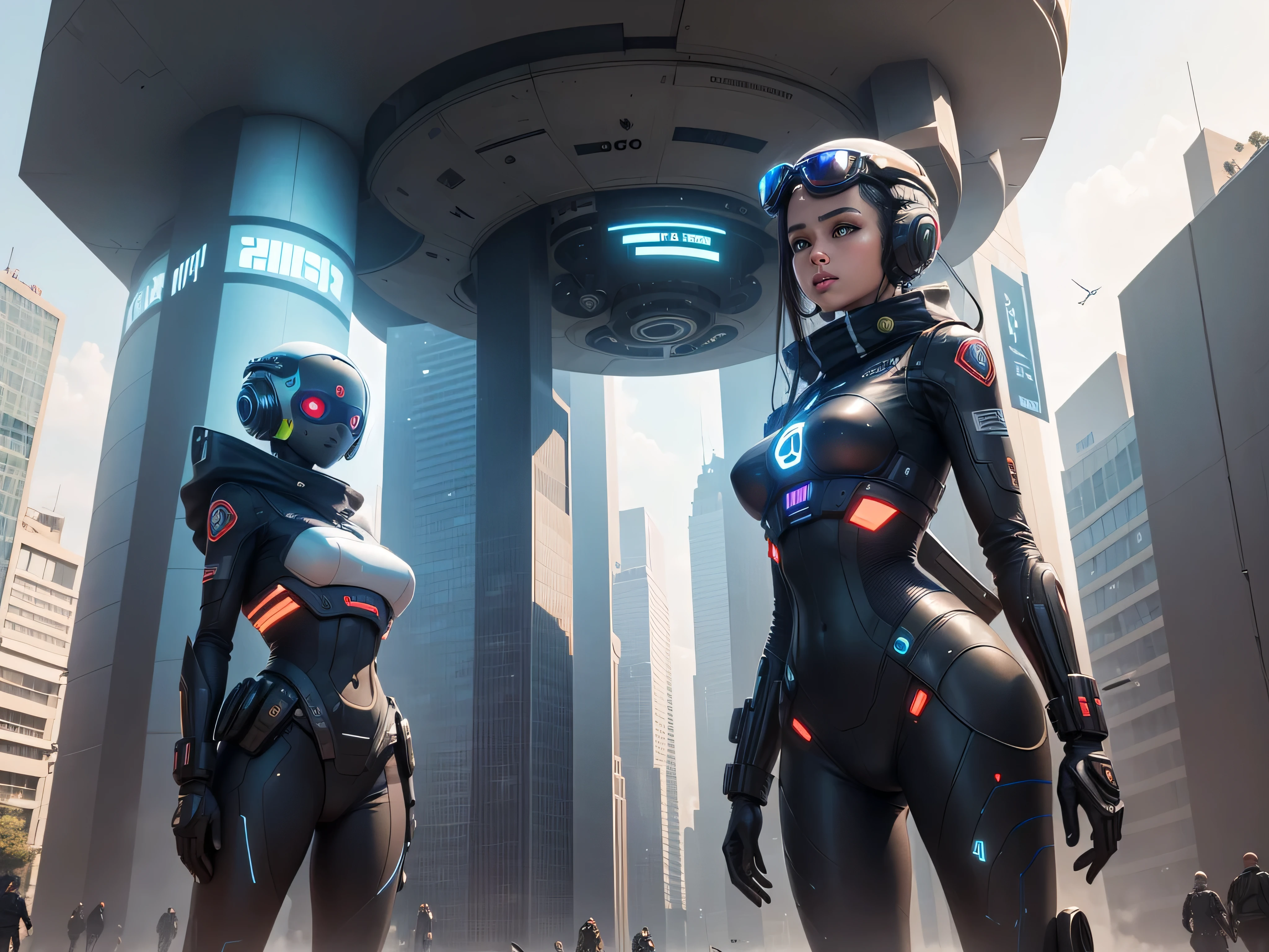 (top-quality,tmasterpiece,超A high resolution８K),(cyber punk perssonage,Cidade futuristica),(Dream, sfv),(epcot),(skyscrapper),{The Chinese courtyard blends with futuristic architecture}