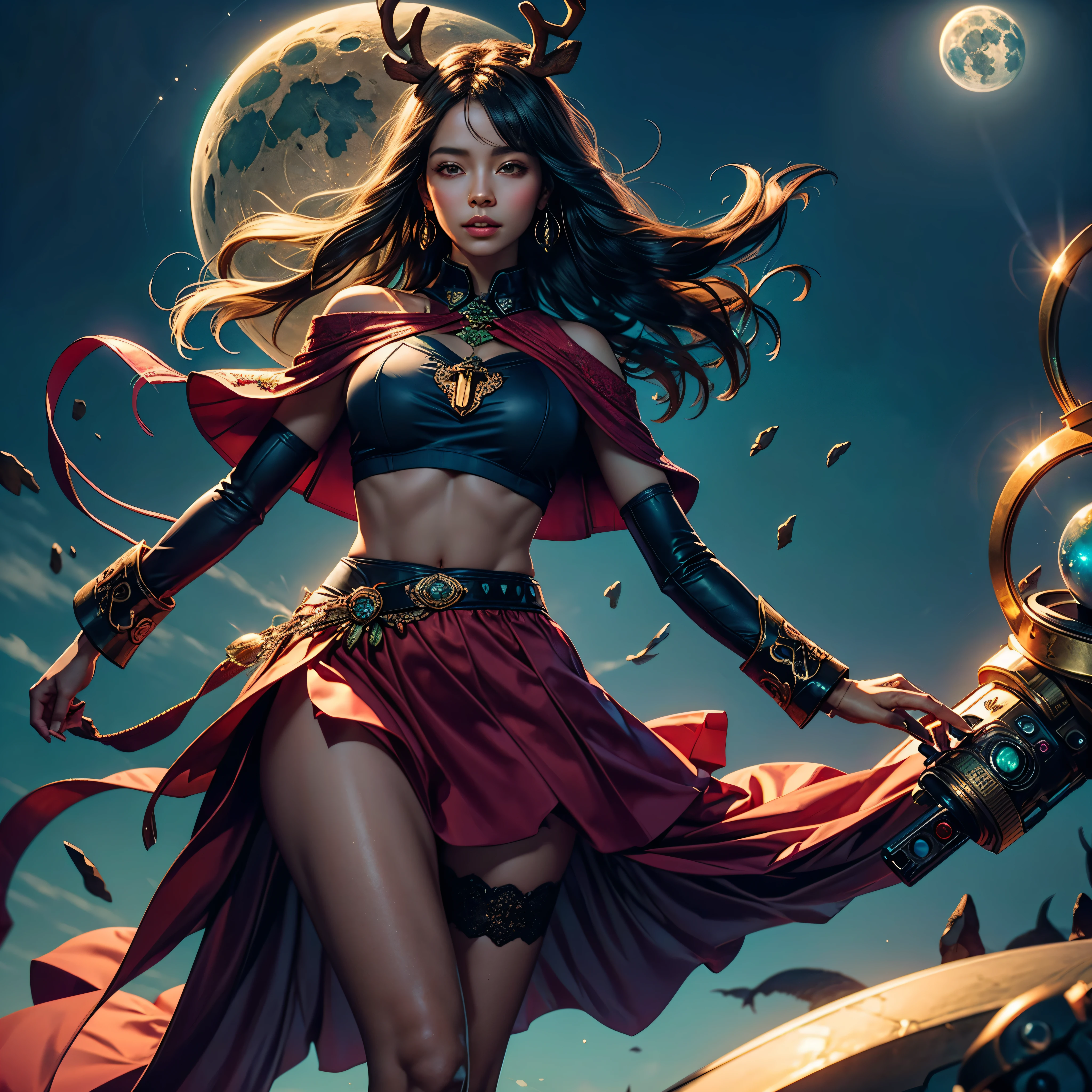 wearing Santa's outfit, riding a sleigh, reindeer, floating in the sky, a round moon, starry sky, shooting star, Christmas deep path equirectangular Masterpiece ultra UnrealEngine5 🎈🍦🍹❤ dazzling saturate incandescentes Vivid Will-o'-the-wisp Symmetrical (gorgeous Princess Athletic extatique Tamned Skin😘sensual Effects Cheekbones Embarrassed redderer ultra_beautiful_eyes dark black lazulis turquoises saphirs👩mouth open tongue teeth obvious smile howling🎀👗⚜👒Floating Jacket Cape Shoulders-Off Shirt Lace Clavicles cadena White Papillotes embroidered satin red thick leather breasts felt skirt matching ample swinging spinel navel waist belt-chastity reveal heart_ruby padlock bristles scarlet pubis-hairy indigo silk snap garters thighs legs👡💅)🎪🎢🎡🎠 Cinematic_sunLight meticulously intricate ultra_high-details ultra_high-def ultra_high-res ultra_Photo-realistic ultra_high-quality ultra_sharpness focus accurate max perfection reflex extreme improved Octane-rendered opengl-shaders glsl-shader UHD XT3 DSLR HDR romm rgb pbr analogique color-coded shading 3DCG fxaa global illumination cgi vfx sfx fkaa txaa rtx ssao post-processing post-production cell-shading augmented tone-mapping sundrop contre-jours optimal onyx luminescence volumetric lighting contrast lightning floraison summon creature fleuraison incandescentes opal invocation monster beholder strange transparent graduated Cristalline reflection population silver agate heart hearth Earth varied multi etc. --v 5.2 --s 1000 --c 20 --q 20 --chaos 100