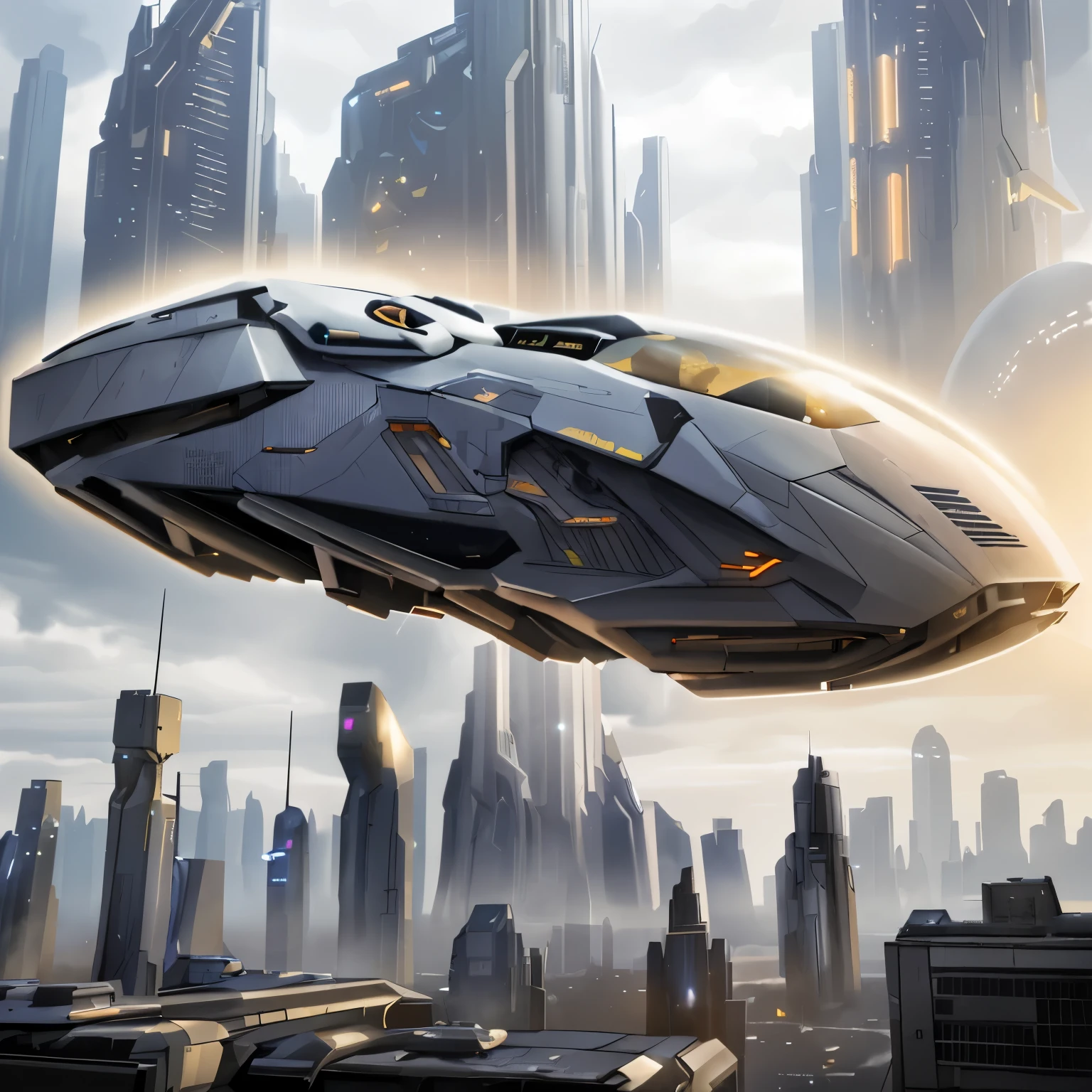 a picture taken from a sci - fi movie of a futuristic city, futuristic concept art, mecha starship, star citizen