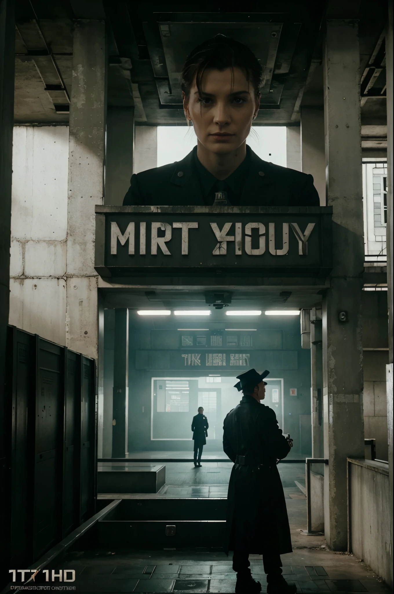 The dystopian world of 1984, Ministry of truth, Big Brother, Double speak sayings, Cityscape, ingsoc, Masterpiece, Best Quality, Photorealistic, 8K, High resolution, Detailed skin,8K UHD, Digital SLR, Soft lighting, High quality, Film grain, XT3, Full length.
