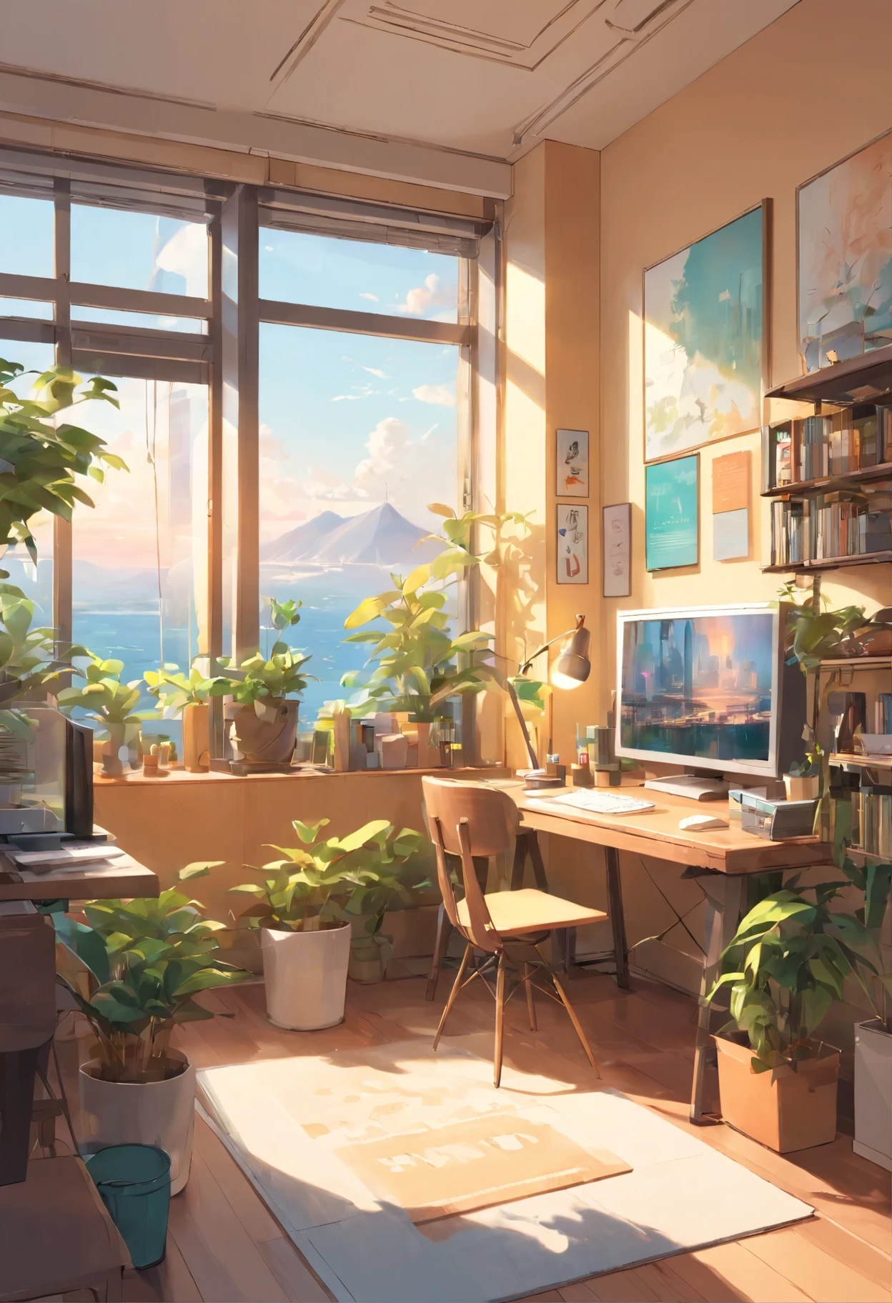 Home living room, Maximalism, tv set, Prompts can be generated as followest quality,4K,8K,A high resolution,Masterpiece:1.2),Ultra-detailed,(Realistic,Photorealistic,photo-realistic:1.37),liveroom,Maximalism,Focused learning environment,Laptop on the desk,A neat and orderly space,Bright and clean environment,Sunlight comes in through the windows,warm and inviting atmosphere,contemporary design,Functional furniture,Minimal distractions,Calm and peaceful atmosphere,Soft color palette,Neutral tones, and elegant style,Smooth lines and shapes,Intentional and purposeful arrangement,Decorative plants，A green plant,peacful，Good for learning,Visual harmony,Meticulous attention to detail,Inspiring and motivating environment,Dedicated workspace,Peace of mind,High-yield, efficient workflow,Quiet and peaceful environment,Deep focus and focus,Creative thinking and problem-solving skills,A positive and rewarding learning atmosphere,A harmonious balance of function and aesthetics,Superior workmanship and quality,Clear and uncluttered space,Great for intellectual pursuits,There are no distracting or unnecessary elements,Clean and refreshing appearance,Compositions that are cohesive and visually appealing,The harmony of the subject with its surroundings,serene and inviting atmosphere." Be aware of： 1. Do not include any explanatory 2. tags and commas","Separate 3. Tags are ranked from highest to lowest importance 4. The tag does not contain quotation marks""