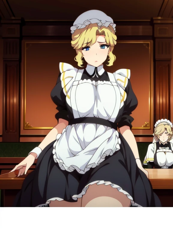 three sexy women in maid outfits posing for a picture, ecchi, anime maids riding early tanks, ecchi anime style, oppai, ecchi style, kantai collection style, anime girls, maid outfit, kancolle, small curvy ****, anime maid nazi ss military, top rated on pixiv, idolmaster, popular on pixiv, ho****ve