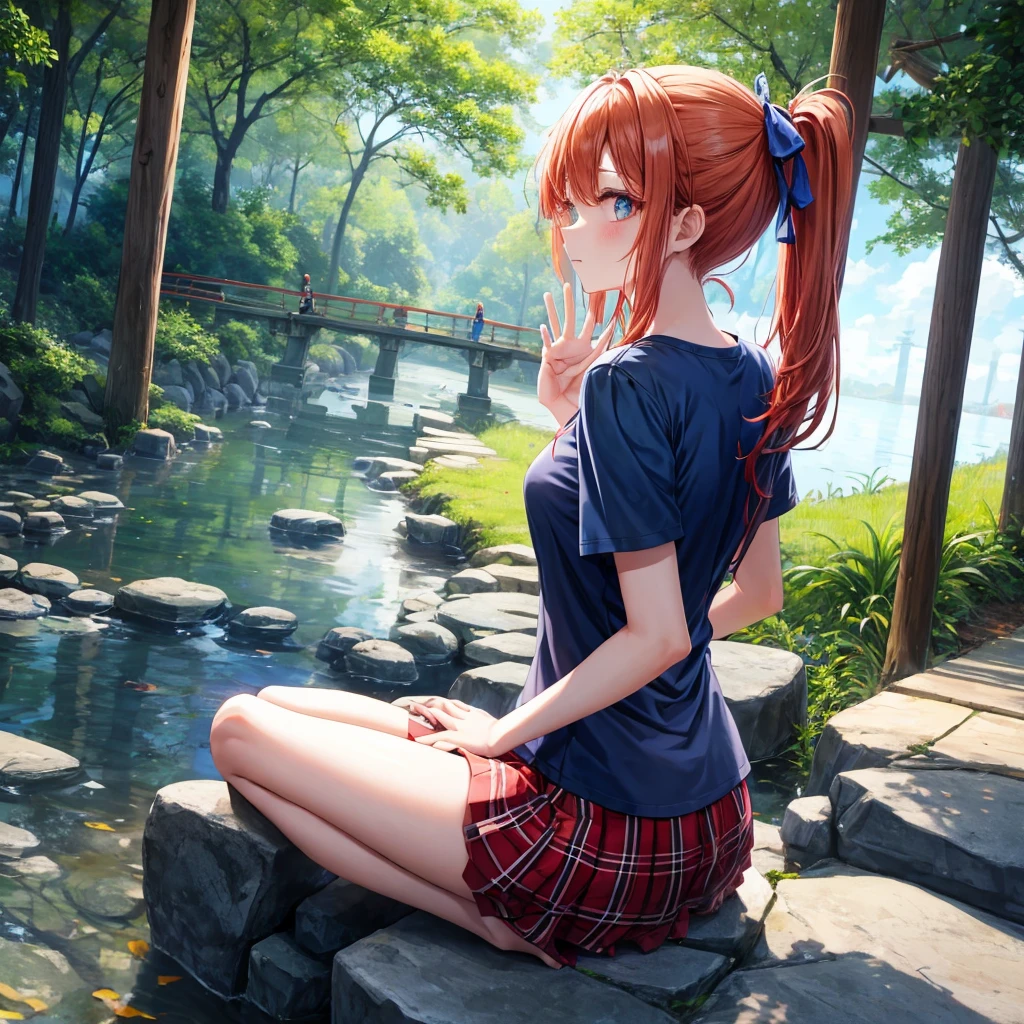 (Love ROJA en HAIRband:1.2),NSFW, 1 girl, (7 years :1.4), focus alone, back view, (from below:1.4),
blush, (small and tiny hip), thin butts, thin thigh, calesa (nightgown), (jeans:1.2),
(down on my knees, to milk:1.2), (looking back, looking at the viewer:1.4), (taking out cigarette butts:1.2),
(in the park, in the pond), outdoor, dutch angle