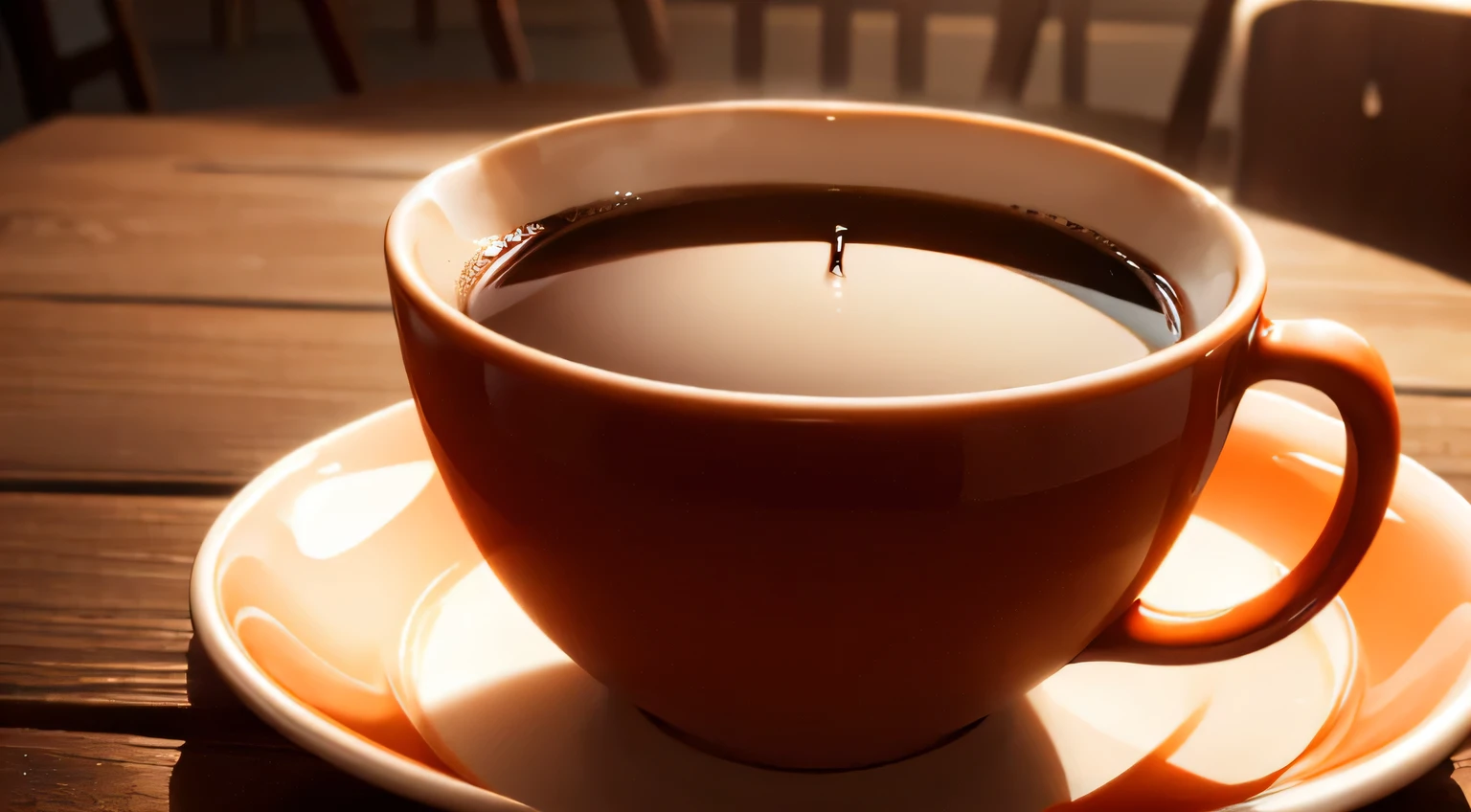 cup of coffee, high res, ultrasharp, 8k, masterpiece, orange light