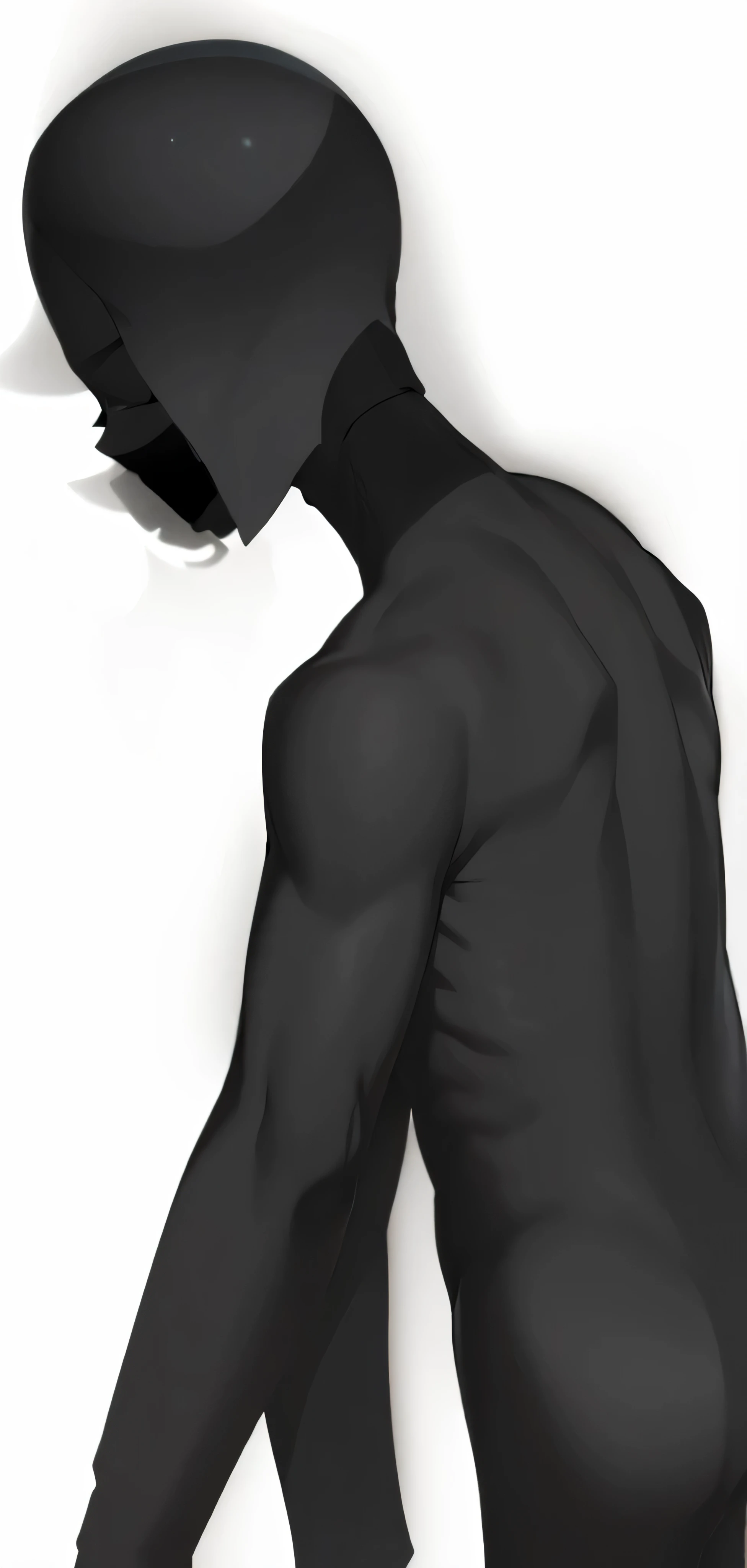 close-up of a man with shadow on a white background, face partially hidden, face hidden, жуткий silhouette of a man, faceless people dark, silhouette of one figure, silhouette of a man, face and body are clearly visible, half head figure, black silhouette, anthropomorphic silhouette, female image in the shadow, hidden face, face visible, shadowed face