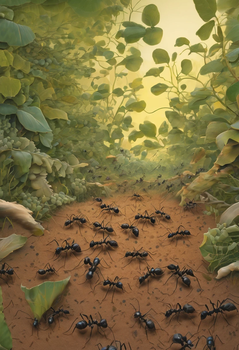 Ants, colony, higly detailed