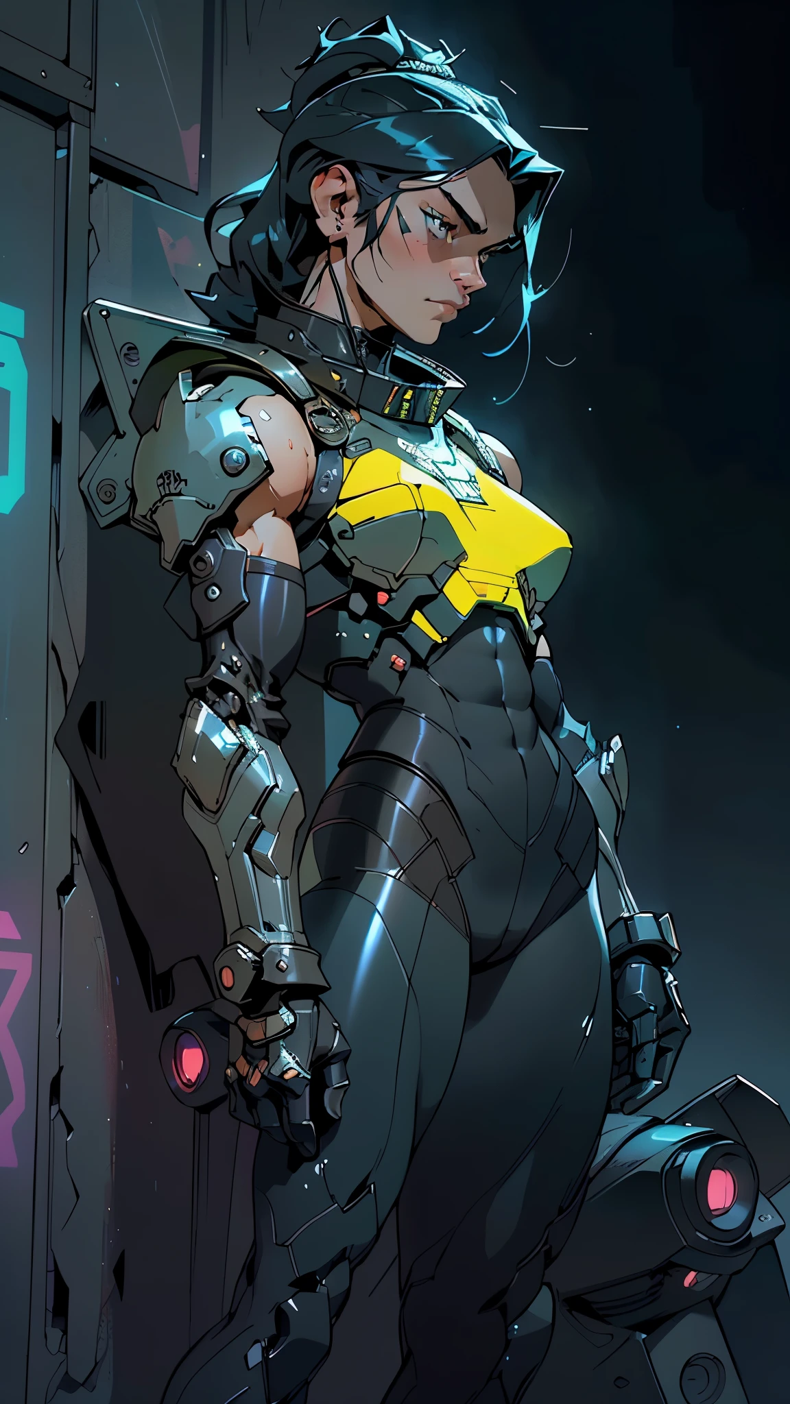 (man:1.5),muscular man in mecha armor,(((1man))),((man muscular in mecha armor)),
((exaggerated muscles,exaggerated shoulders,very muscular and huge)),man chest,((((muscular,muscular man,tall,big biceps,abs,big thighs,broad shoulders)))),
mandalorian helmet,underwater armor,mecha armor,full of weapons,((LED lights, RGB lights,black and neon blue armor)),((wet armor,intricate armor,detailed armor)),
(dynamic pose:1.0),solo focus,(centered,scale to fit dimensions,Rule of thirds),
cyberpunk city by the ocean at night, with bright neon signs and dark stormy clouds and puddles, scenery:1.25,nighttime, starry night, cosmos,Very dark night that makes the neon lights stand out, very bright neon lights,nighttime, starry night, cosmos,
highres, sharp focus, (ultra detailed, extremely detailed), (photorealistic artwork:1.37),(extremely detailed CG unity 8k wallpaper),((synthwave background theme)),(((vibrant colors))),(intricate background),(masterpiece),(best quality),