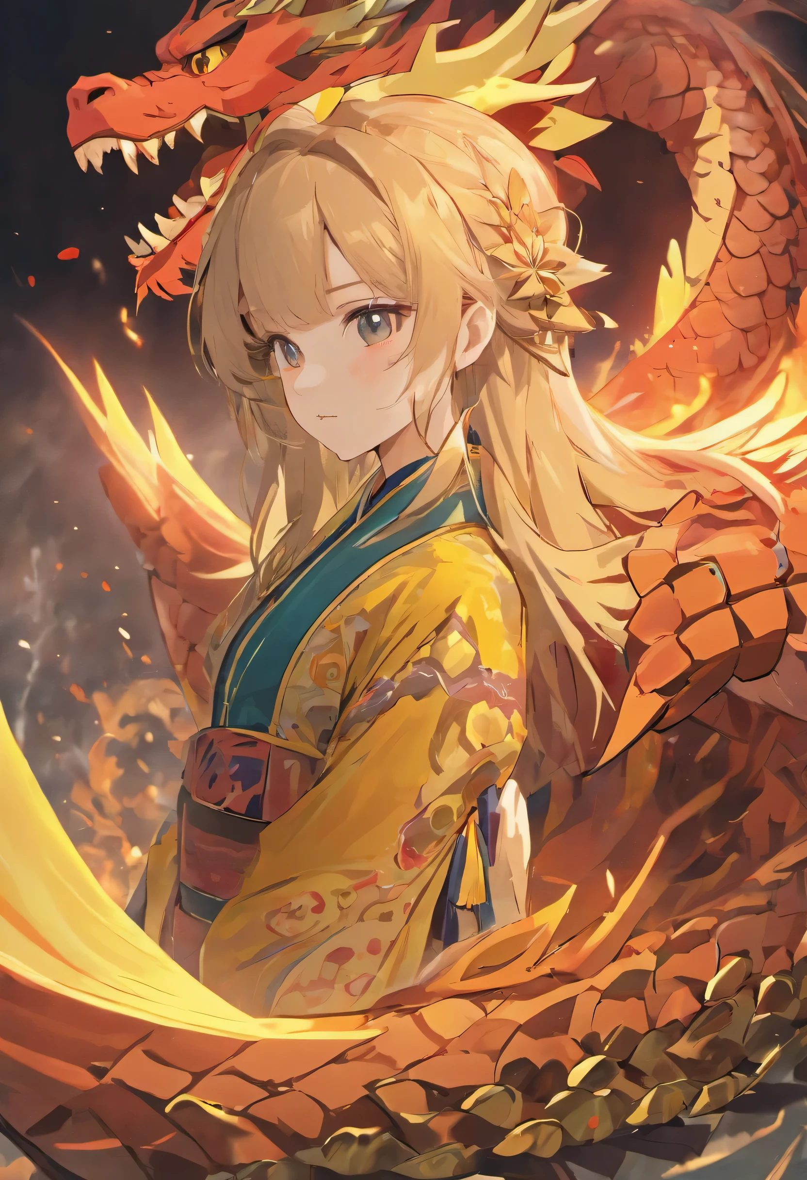 (best quality,4K,8k,high resolution,masterpiece:1.2),Super detailed,(actual,photoactual,photo-actual:1.37),faucet,(Chinese style,cultural influence),(Lovely,Lovely,charming) The image of a dragon,Chinese traditional clothing,express in detail,vivid description