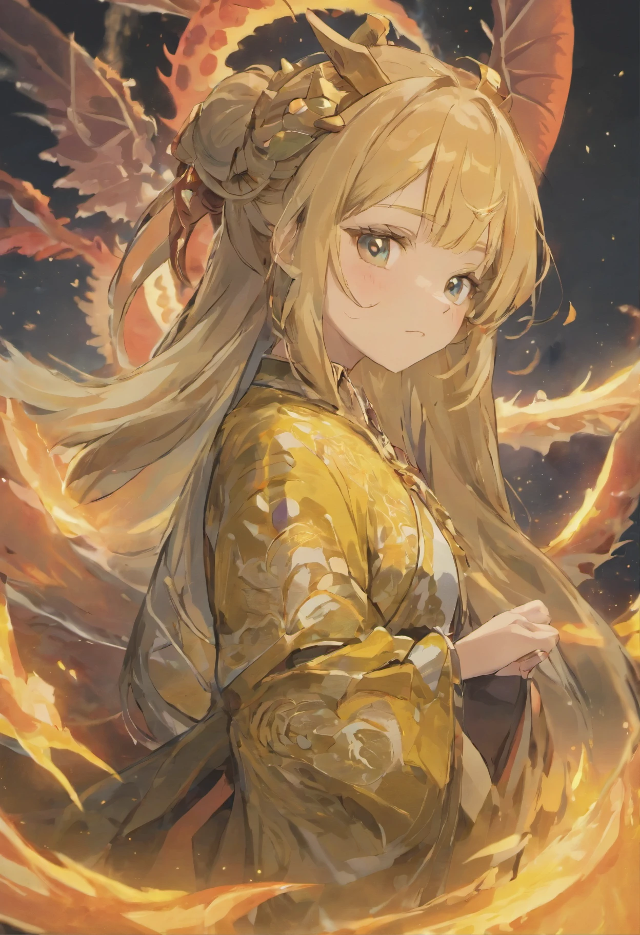 (best quality,4k,8k,highres,masterpiece:1.2),ultra-detailed,(realistic,photorealistic,photo-realistic:1.37),dragons head,(chinese style,cultural influence),(cute,adorable,charming) character in the form of a dragon,traditional Chinese clothing,detailed expression,vivid portrayal