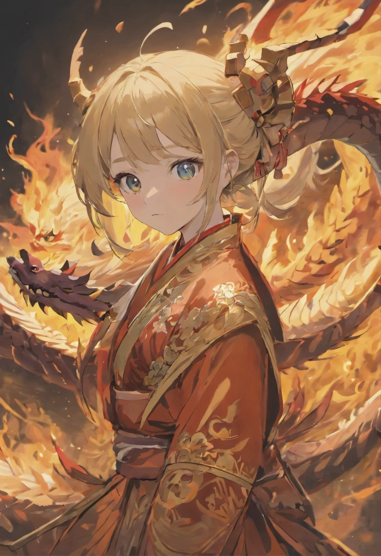 (best quality,4k,8k,highres,masterpiece:1.2),ultra-detailed,(realistic,photorealistic,photo-realistic:1.37),dragons head,(chinese style,cultural influence),(cute,adorable,charming) character in the form of a dragon,traditional Chinese clothing,detailed expression,vivid portrayal