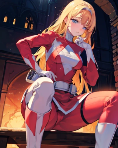 table top, highest quality,sleeping face up in bed,Crab crotch,please show me your boots,thigh high boots,glove,Strange thieves,elegant, 1 girl, muscular,cute, blushed, looking at the viewer, from below,body suit, prison,blue eyes, beautiful eyes, beautiful background, particles of light, Light of the sun, dramatic lighting, outside, shiny, realistic, table top, highest quality, super detailed, be familiar with, scenery, beautiful and fine eyes, fine hair