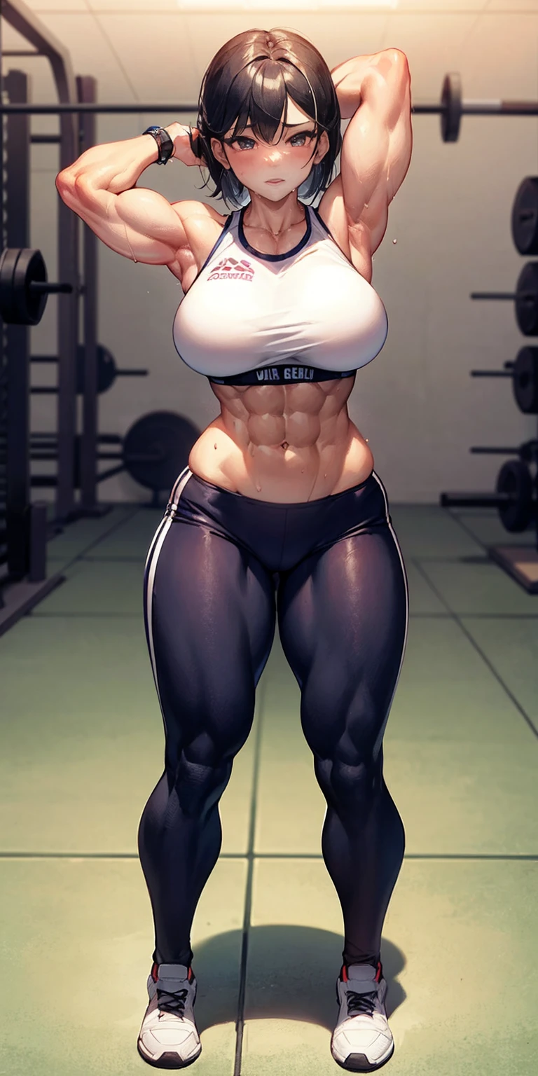 Immerse yourself in the awe-inspiring presence of a girl with an extraordinary muscular physique in the gym. With her colossal strength and chiseled body, she confidently flexes her muscles, radiating power and determination. Her physique truly remarkable, featuring bulging muscles that ripple with power. Her arms are adorned with immense biceps and sculpted triceps, Each muscle fiber defined、intentional. Her chiseled six-pack abs are、Proudly shows dedication to physical strength, a testament to the hours spent honing her body to perfection. Clad in workout attire that accentuates her muscular form, she emanates an air of confidence and dominance. Beads of sweat cascade down her glistening skin, evidence of the intense physical exertion she undertakes. The gym serves as her domain, Pushing the body to its limits、A sacred space that transcends the boundaries of what seems possible.
Short hair, beautiful colored hair, blushed ,18+ Face,Face, ,Wet mouth,nsfw art, body curve, full , White armor, ((Full body)), Full body, Random position, random pose position, Random position, beauty shirt, (The upper part of the body_Body),(Big_Body:1.5),10 Pack Abs,10 Pack Abs,10 Pack Abs,10 Pack Abs,10 Pack Abs,10 Pack Abs,10 Pack Abs,10 Pack Abs,10 Pack Abs,10 Pack Abs,10 Pack Abs,10 Pack Abs,10 Pack Abs,Toned figure,big muscle,Bodybuilding Girls,Women's Bodybuilding, Her chiseled six-pack abs are、Proudly shows dedication to physical strength, Her chiseled six-pack abs are、Proudly shows dedication to physical strength,