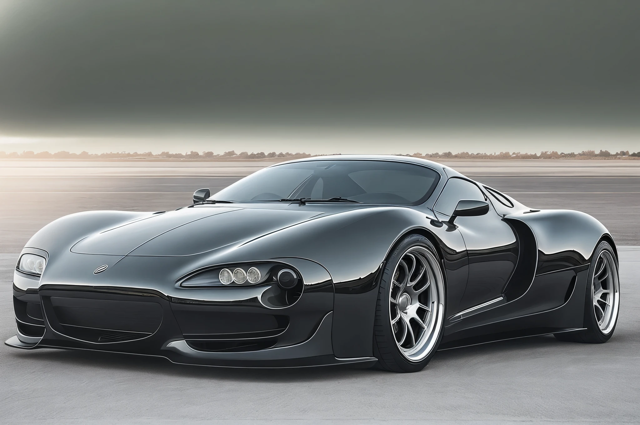 side view, extreme low profile, ground effects, low profile, aero ports, stretched design, future hypercar design