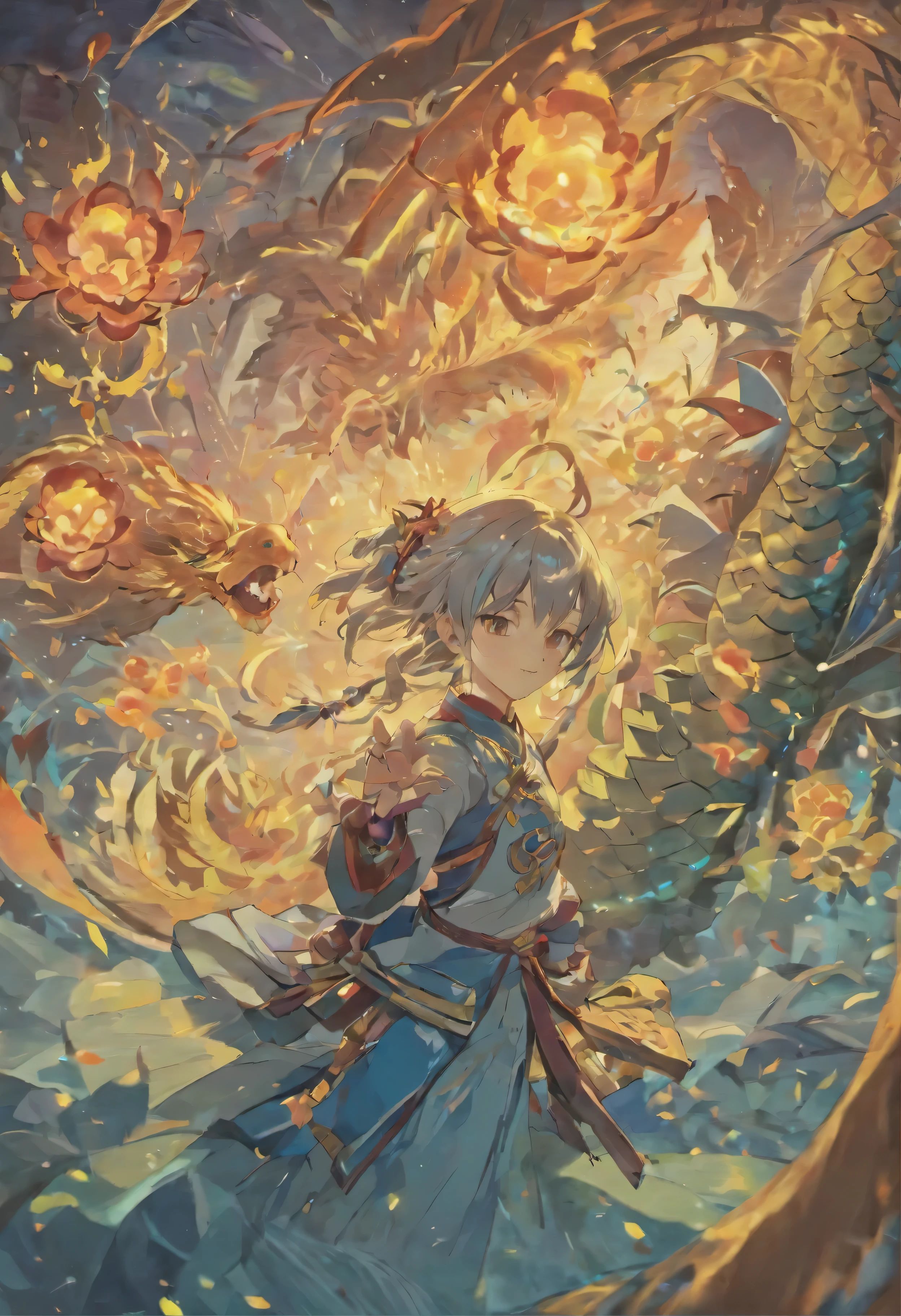 (best quality,4K,8k,high resolution,masterpiece:1.2),super detailed,(actual,photoactual,photo-actual:1.37),faucet,(Chinese style,cultural influence),(charming的,charming的,charming) The image of a dragon,Chinese traditional clothing,express in detail,Vivid description，Couple avatar