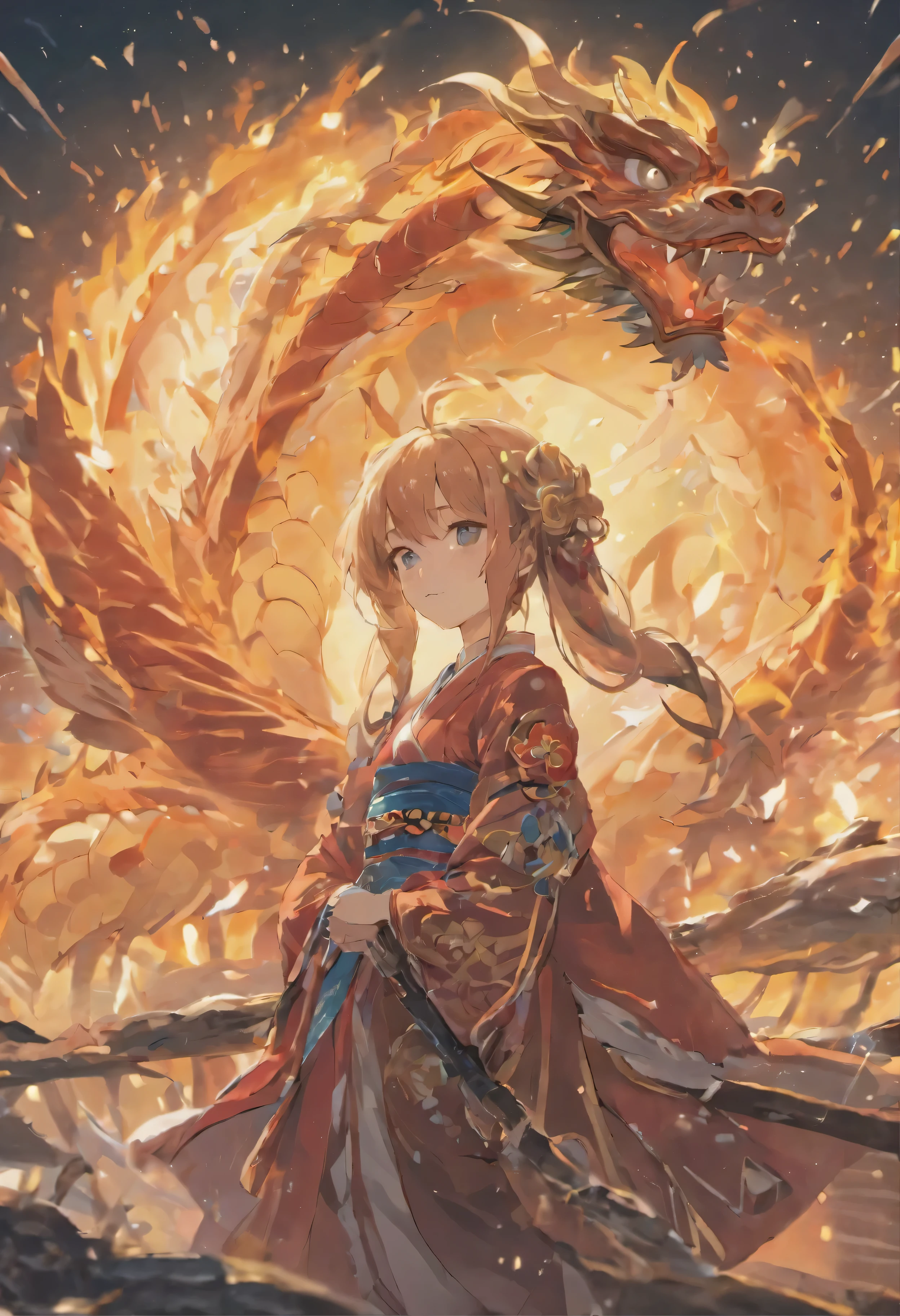 (best quality,4K,8k,high resolution,masterpiece:1.2),super detailed,(actual,photoactual,photo-actual:1.37),faucet,(Chinese style,cultural influence),(charming的,charming的,charming) The image of a dragon,Chinese traditional clothing,express in detail,Vivid description,Couple avatar