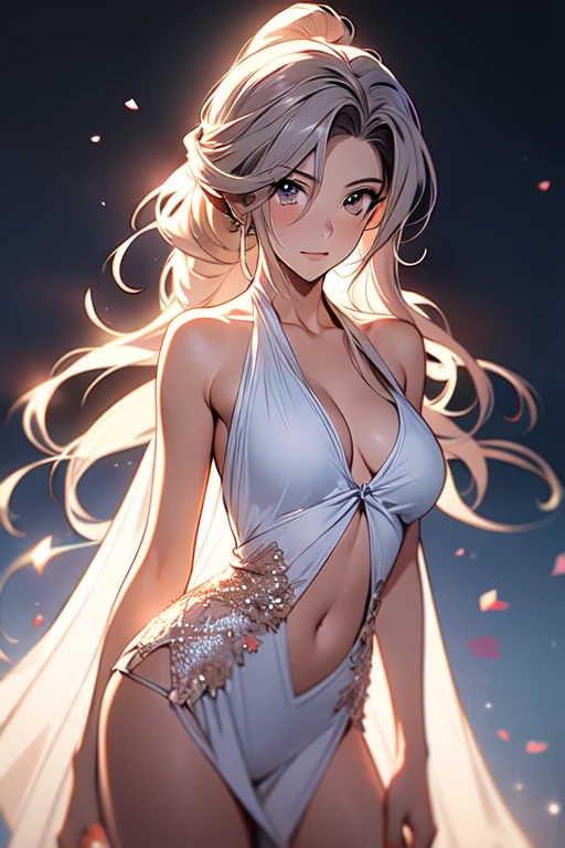 medium-length shot of a woman in a transparent blue corset posing for a picture, braided hair, navel, full breasts, seductive anime girl, alluring beautiful anime woman, anime girl, attractive anime girl,, anime girls in real life, girl perfect, beautiful anime women, anime goddess, anime characters, anime women, female anime characters, beautiful anime girls, hyper realistic anime, hyper realistic anime girls 4k