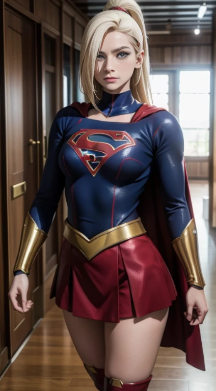 Beautiful sexy sex (super girl)long hair,big breasts ,smile, perfect, beautiful, soccerer, Witcher ,Supergirl,red,blue.